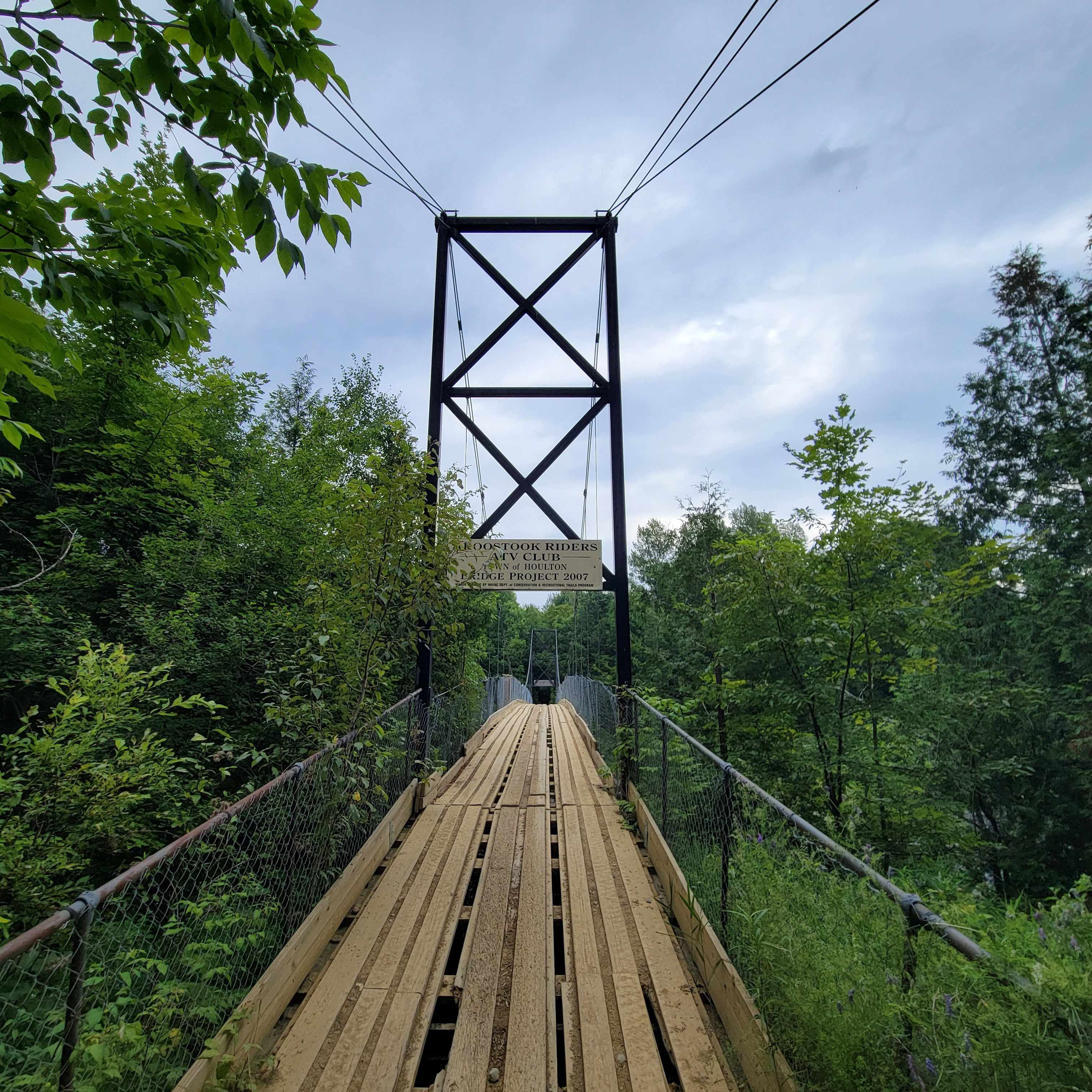 Approximately halfway point, crossing over the river