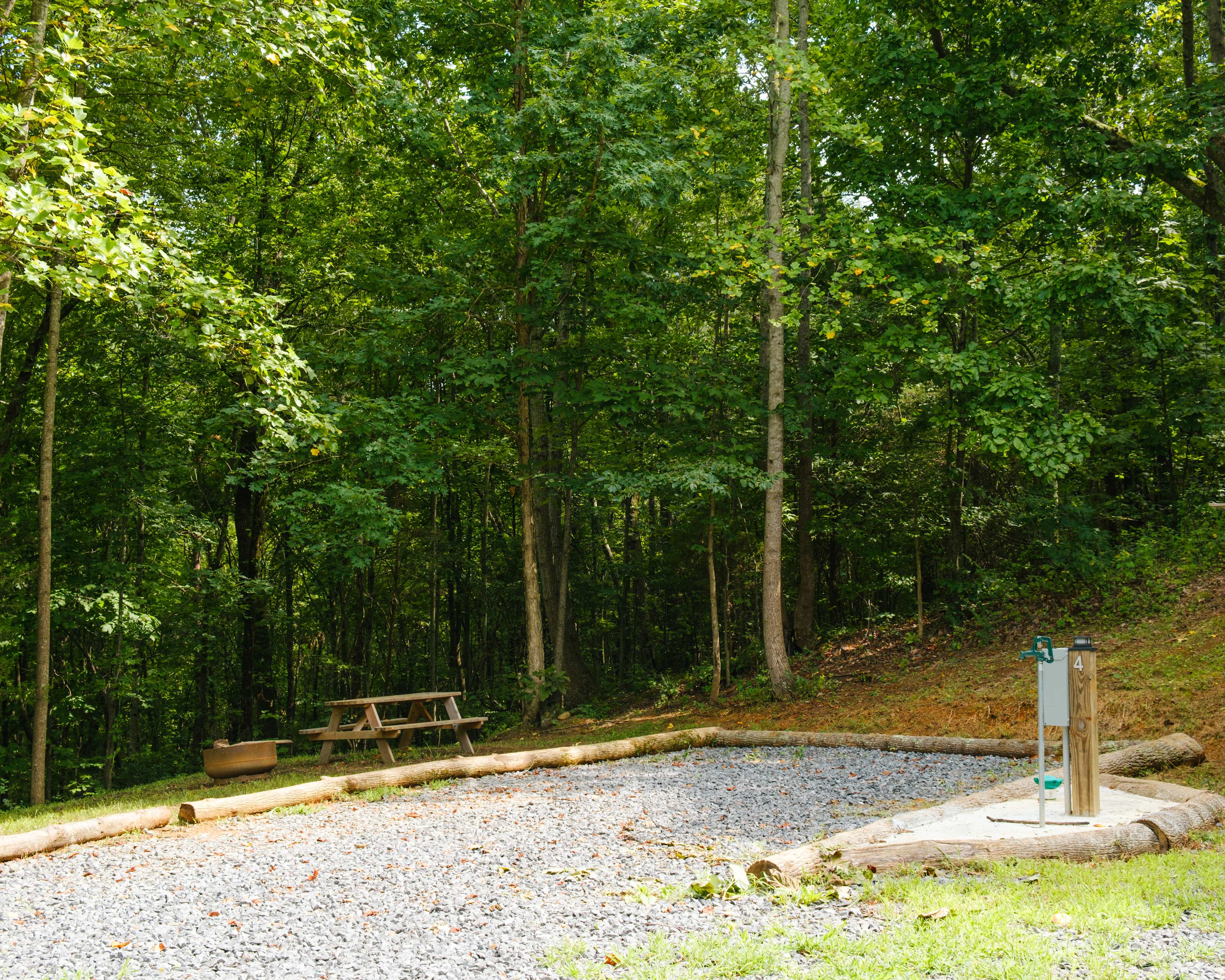 This is campsite #4; tucked in the corner if you like more seclusion.