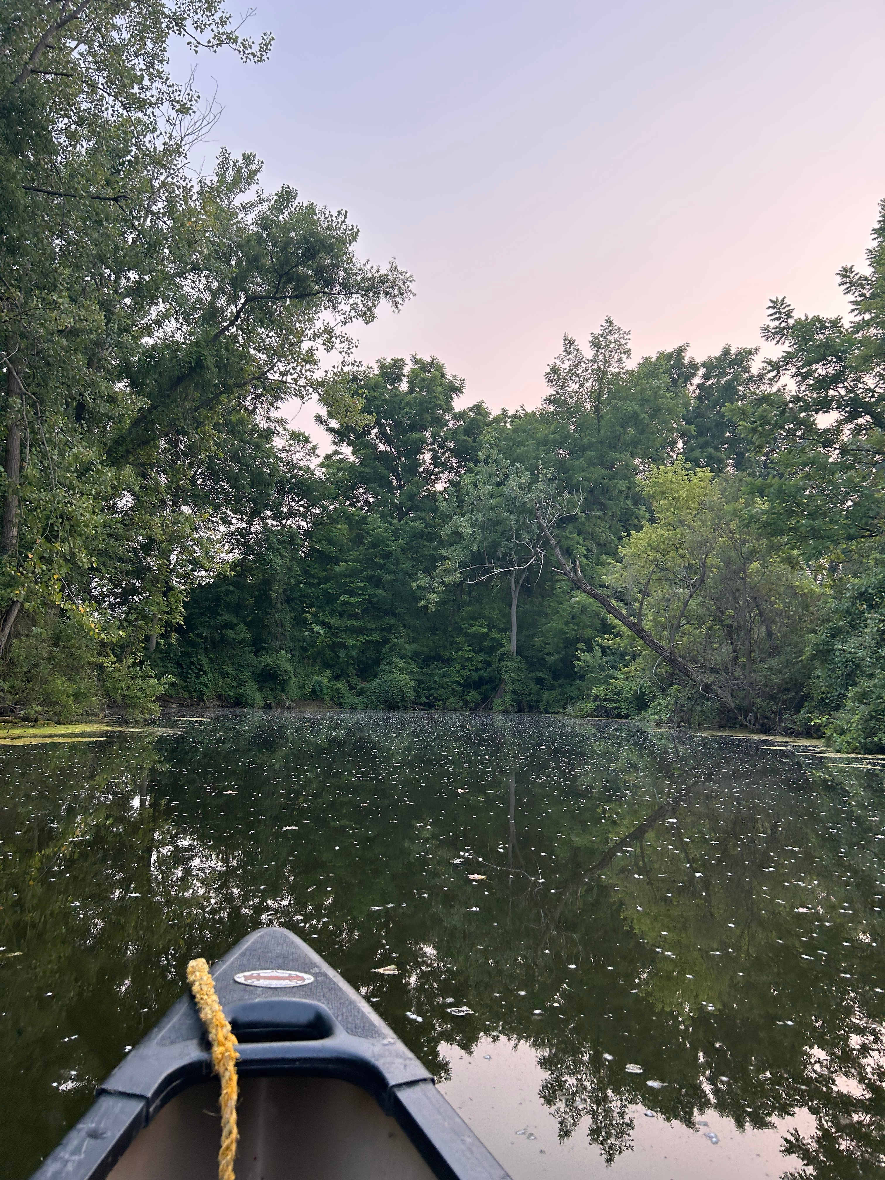 Our canoe ride at dusk! 
