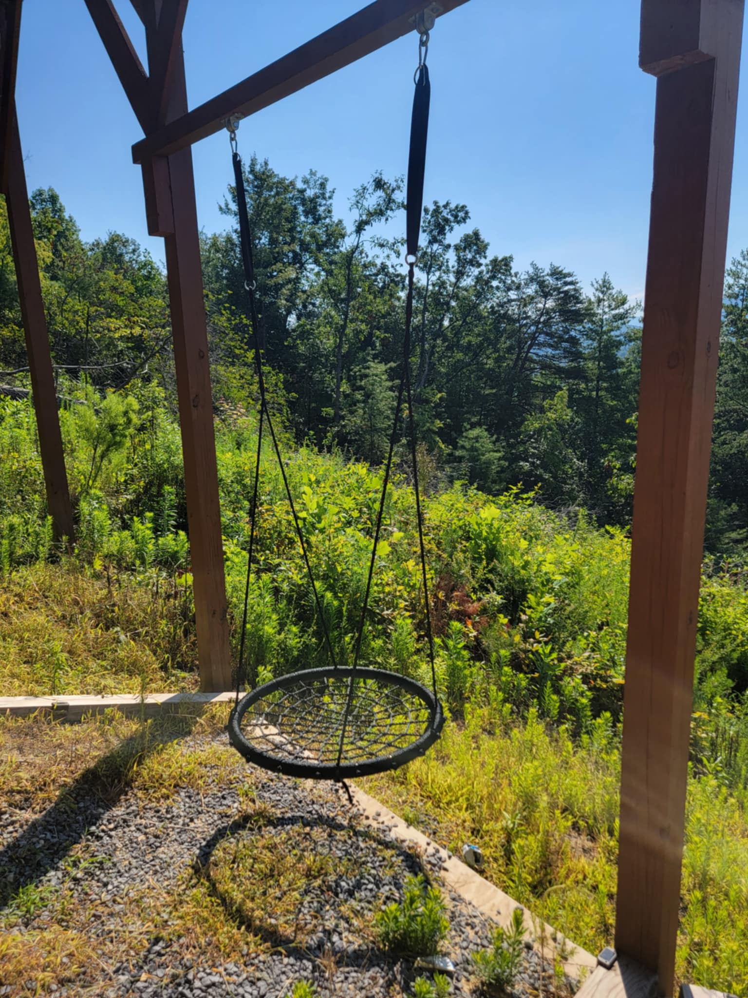 Swing over looking view