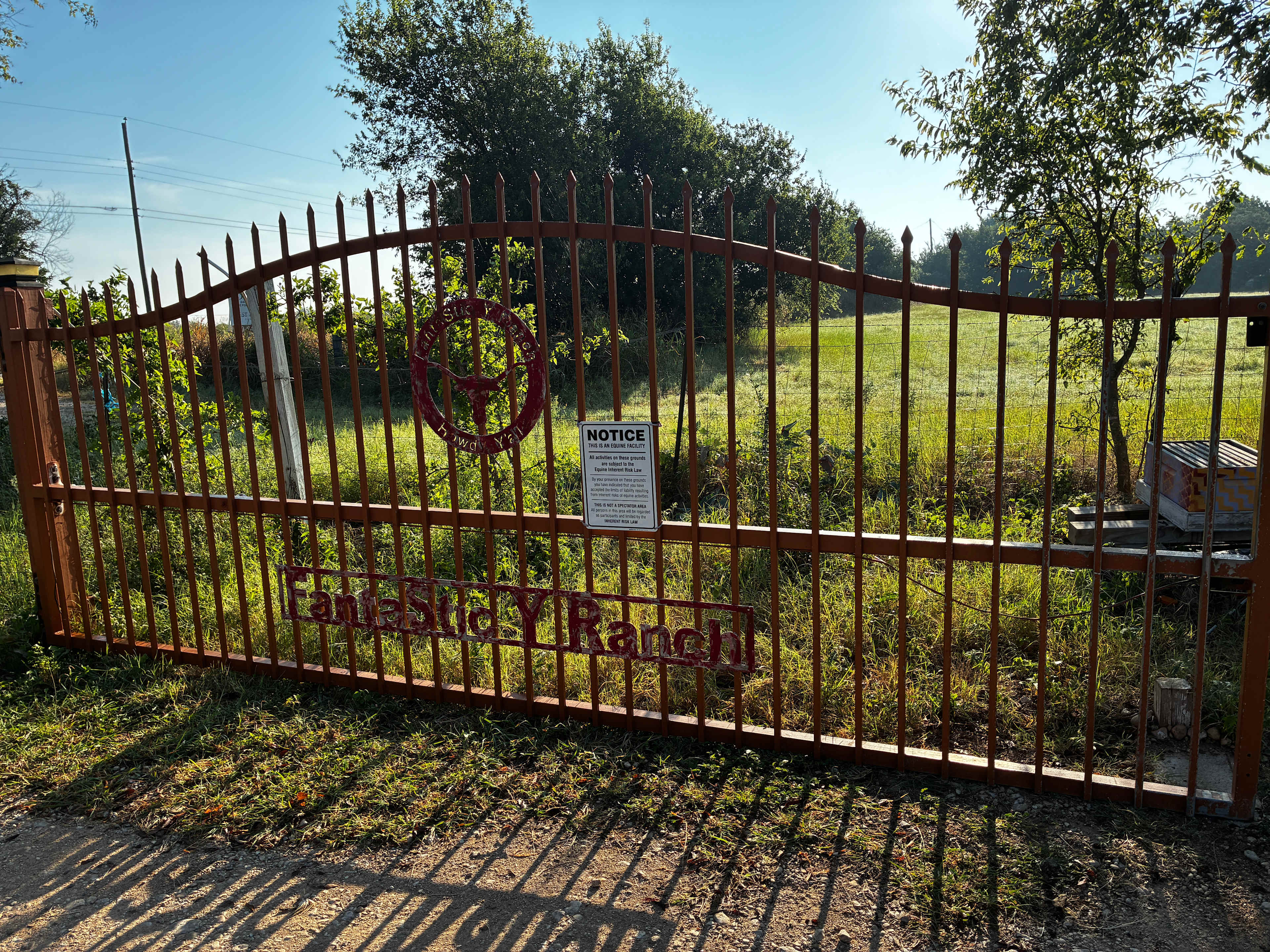 Main gate to the property