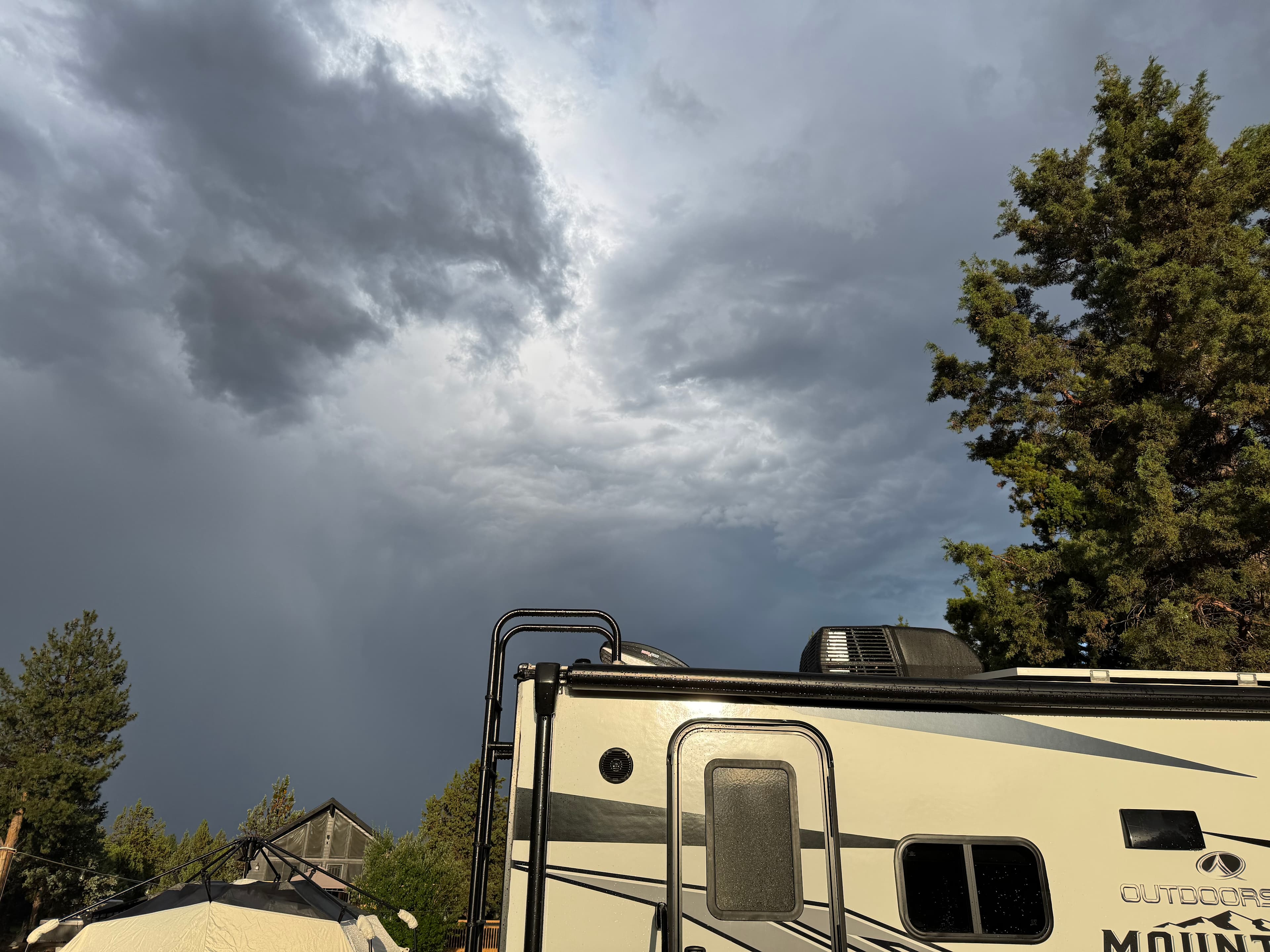 Storm that passed over, looking towards east