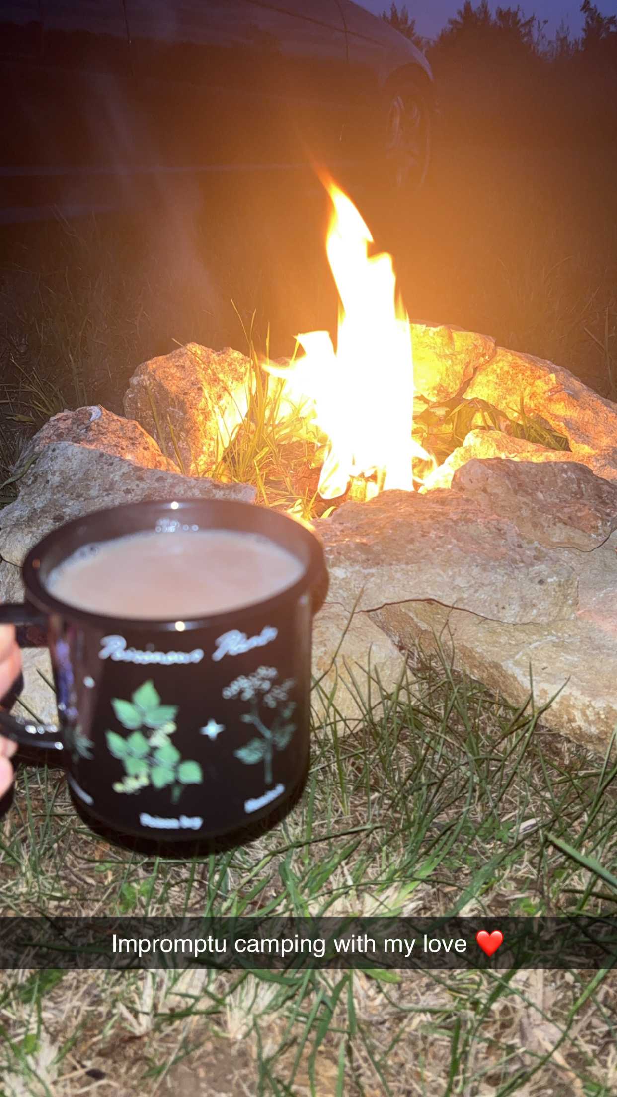 Stone camp fire was a first for us but great idea:) 