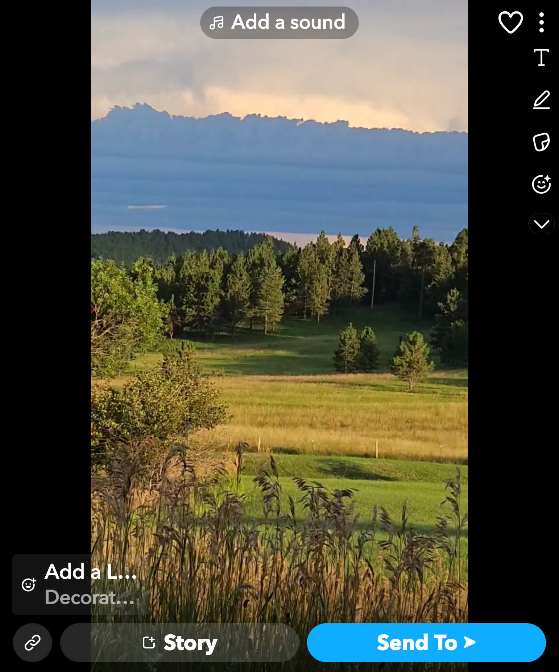 View from our toy hauler patio