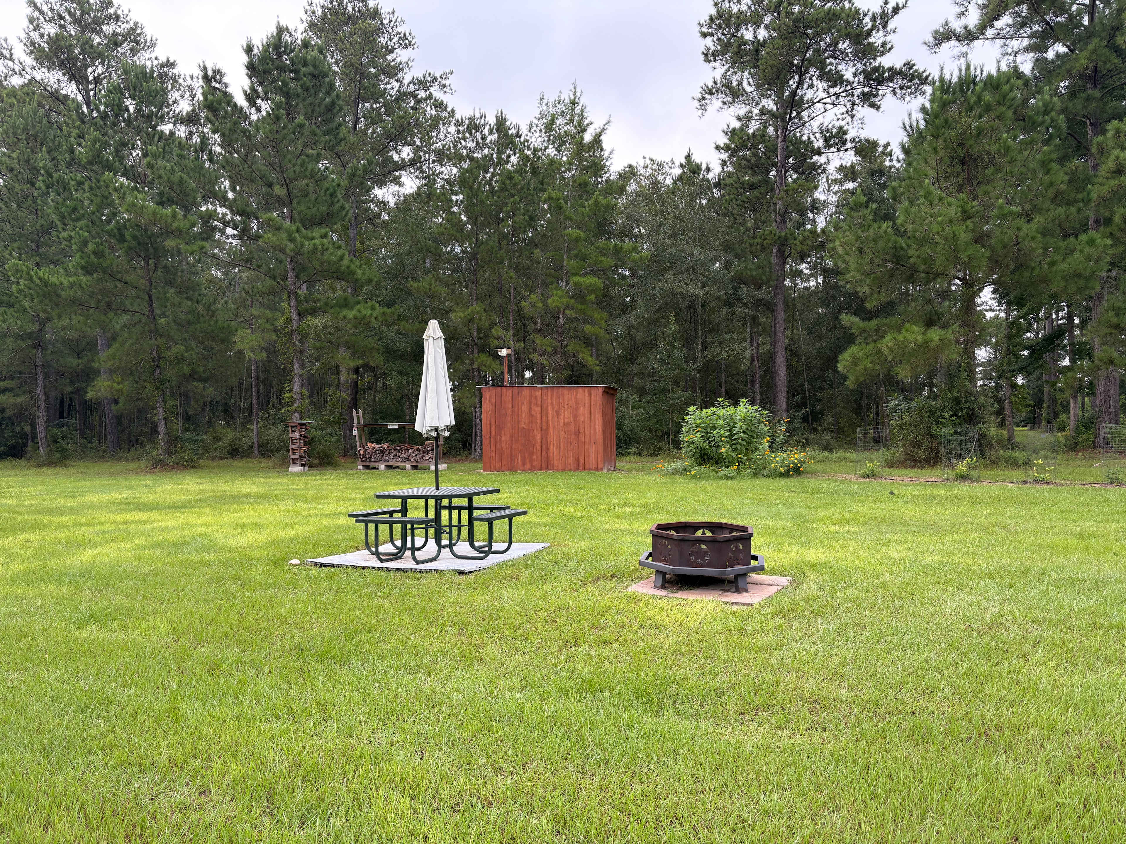 Table and fire pit