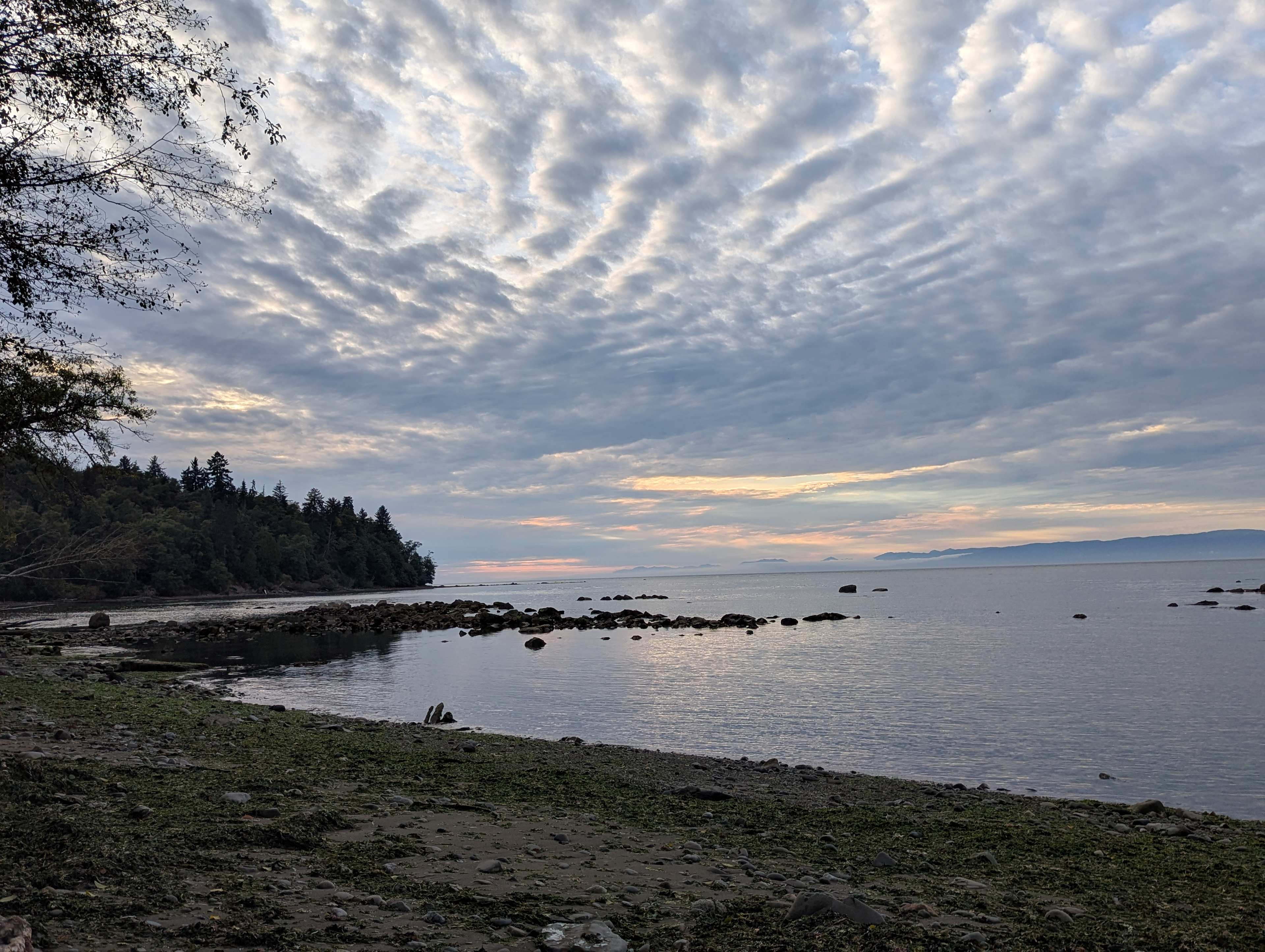 Sunset at the beach on site