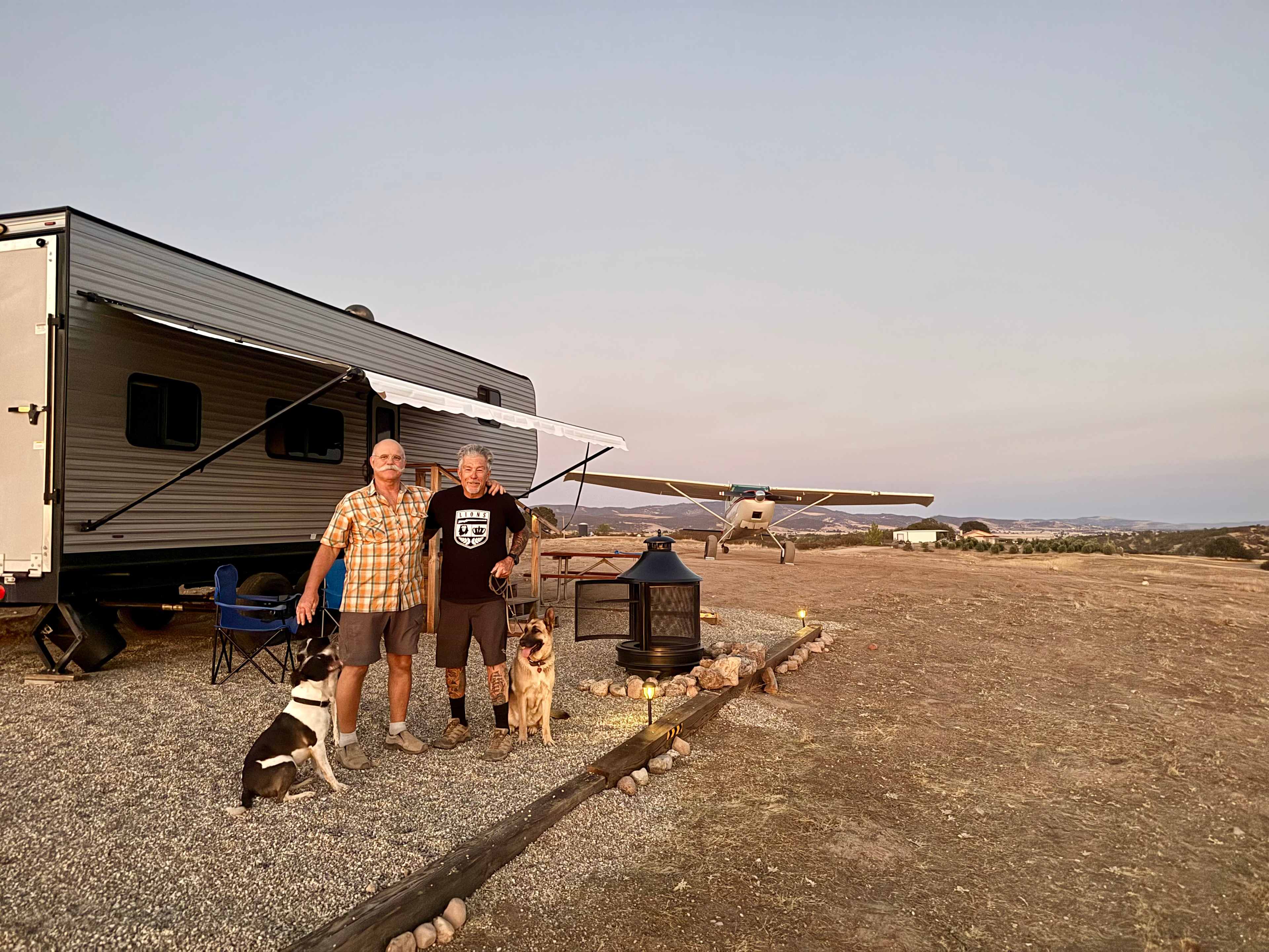 Host on Right welcoming dog friendly Hipcamp 