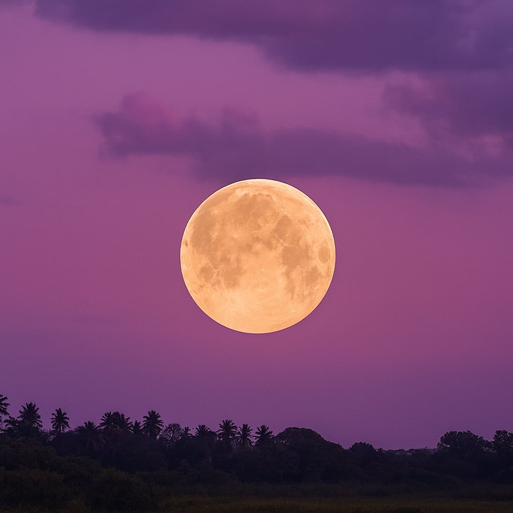 Amazing moon rise