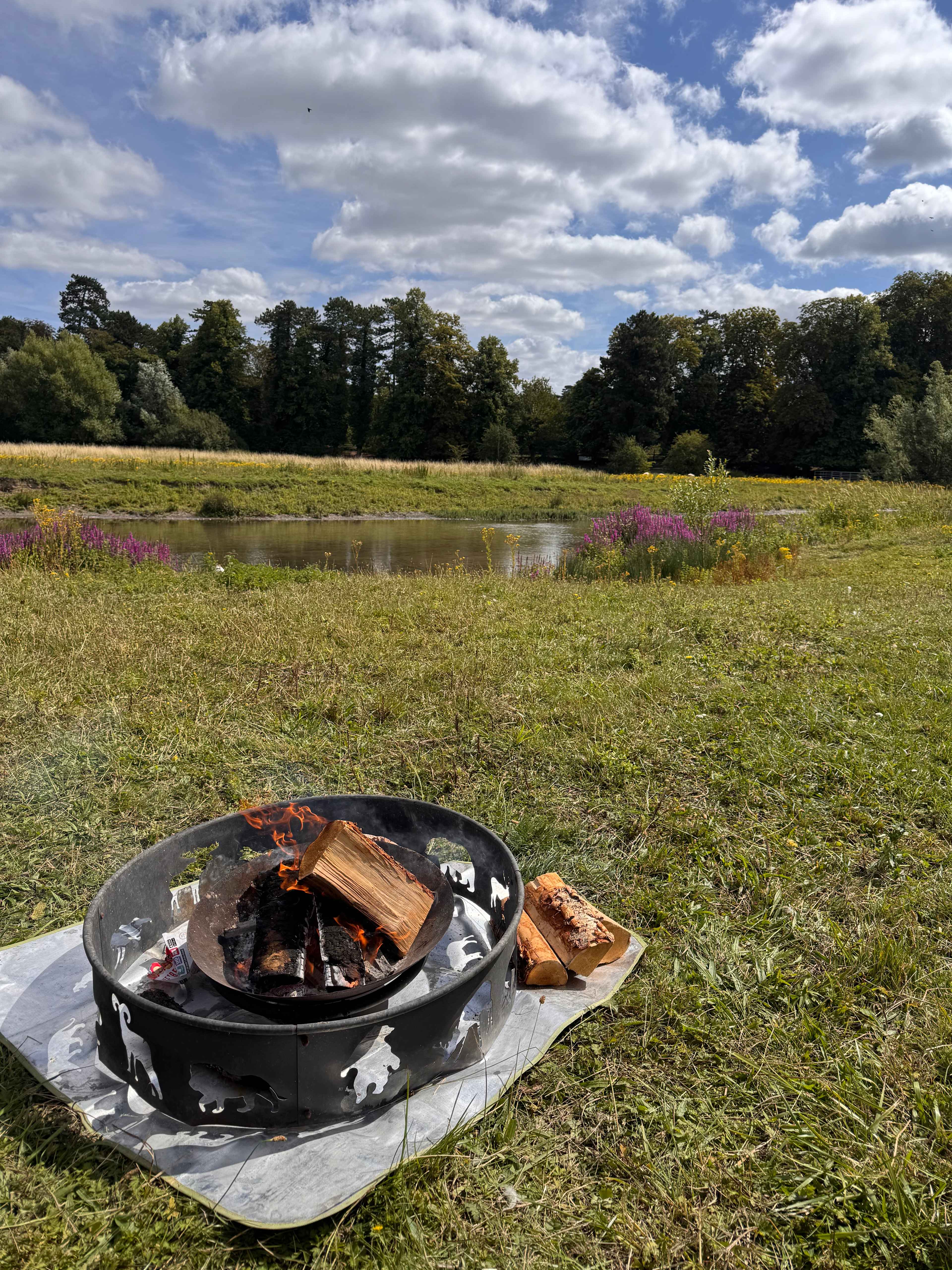 Riverside Farm experience camp fire