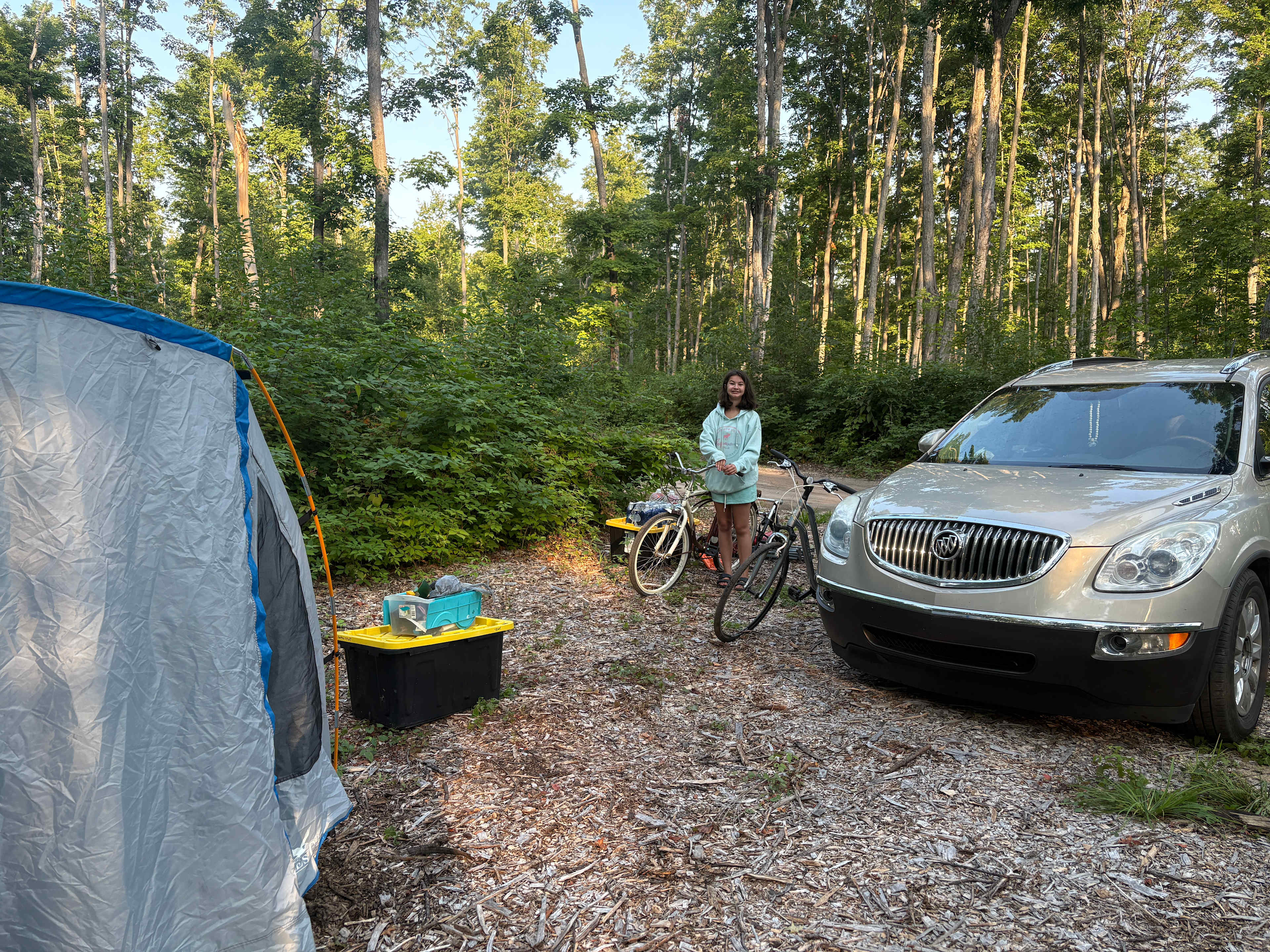 End of our camp site- we just set up quick at the end and even that was great! Lots of space to work with!