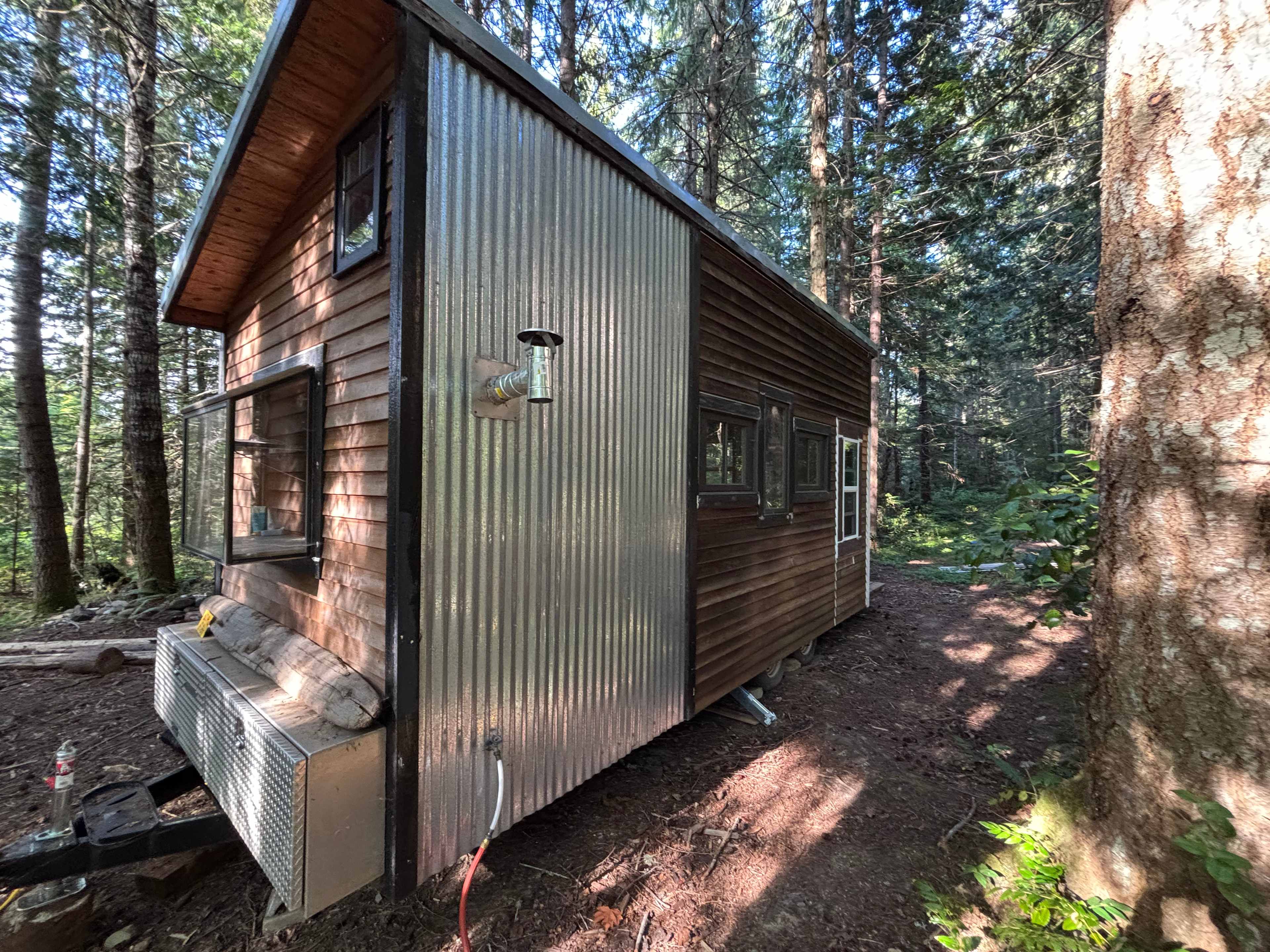 The Forest Camper is nesled in mature cedar, fir, and hemlock grove near our house.