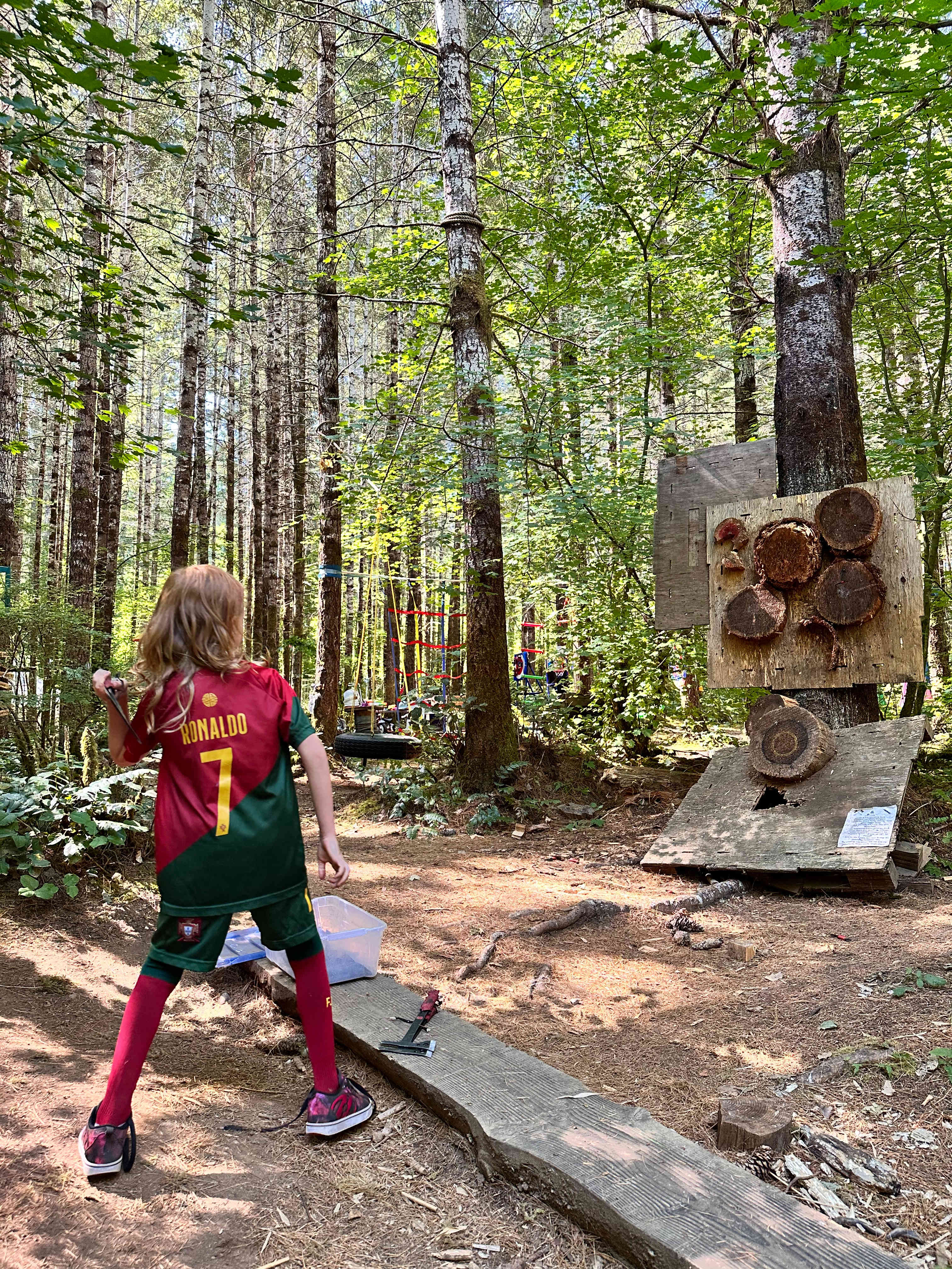 Ax and knife throwing with my supetvision.  