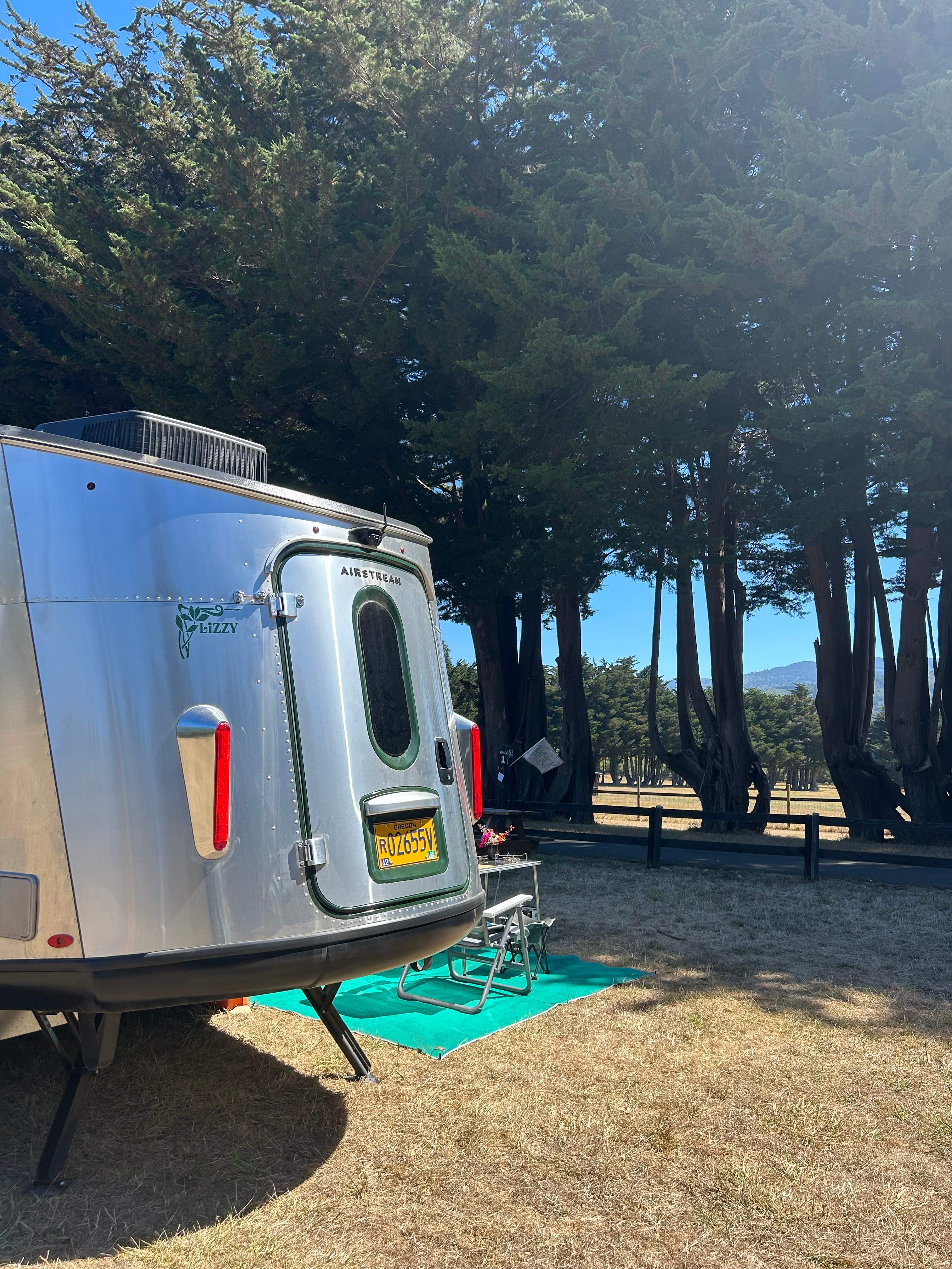 Peaceful and sunny campsite 