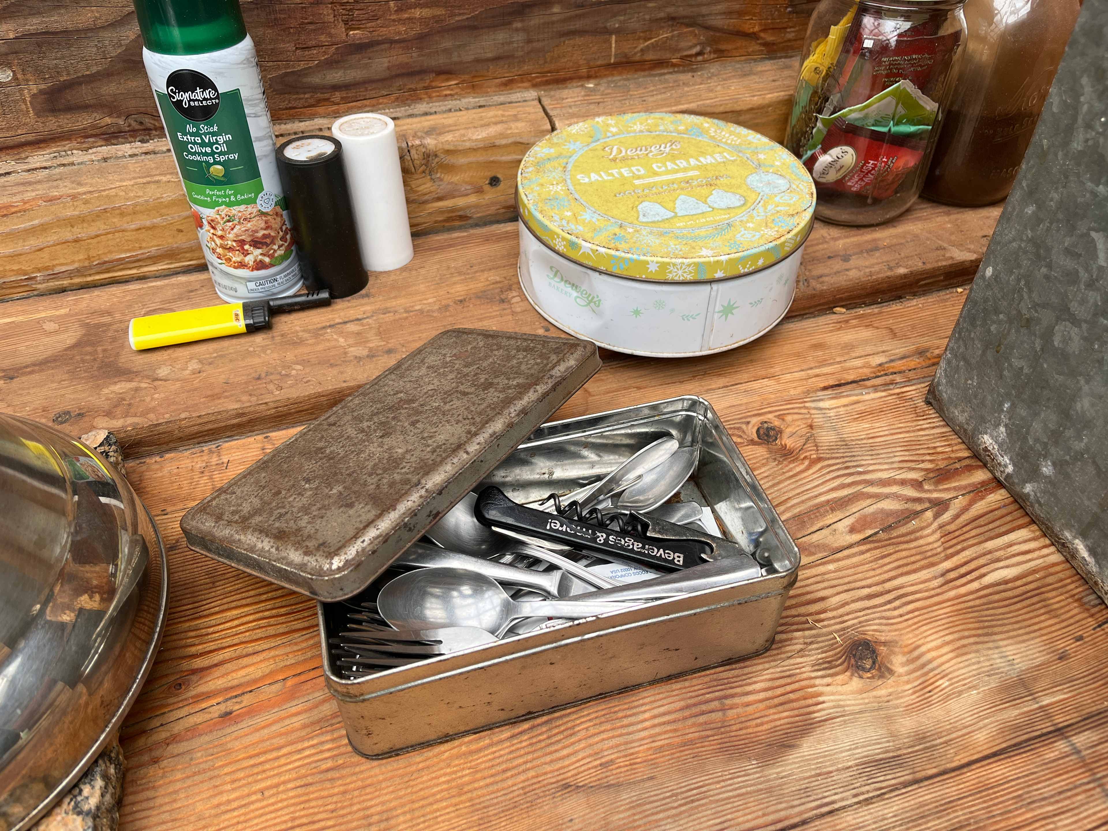 Even a little tin of cutlery!