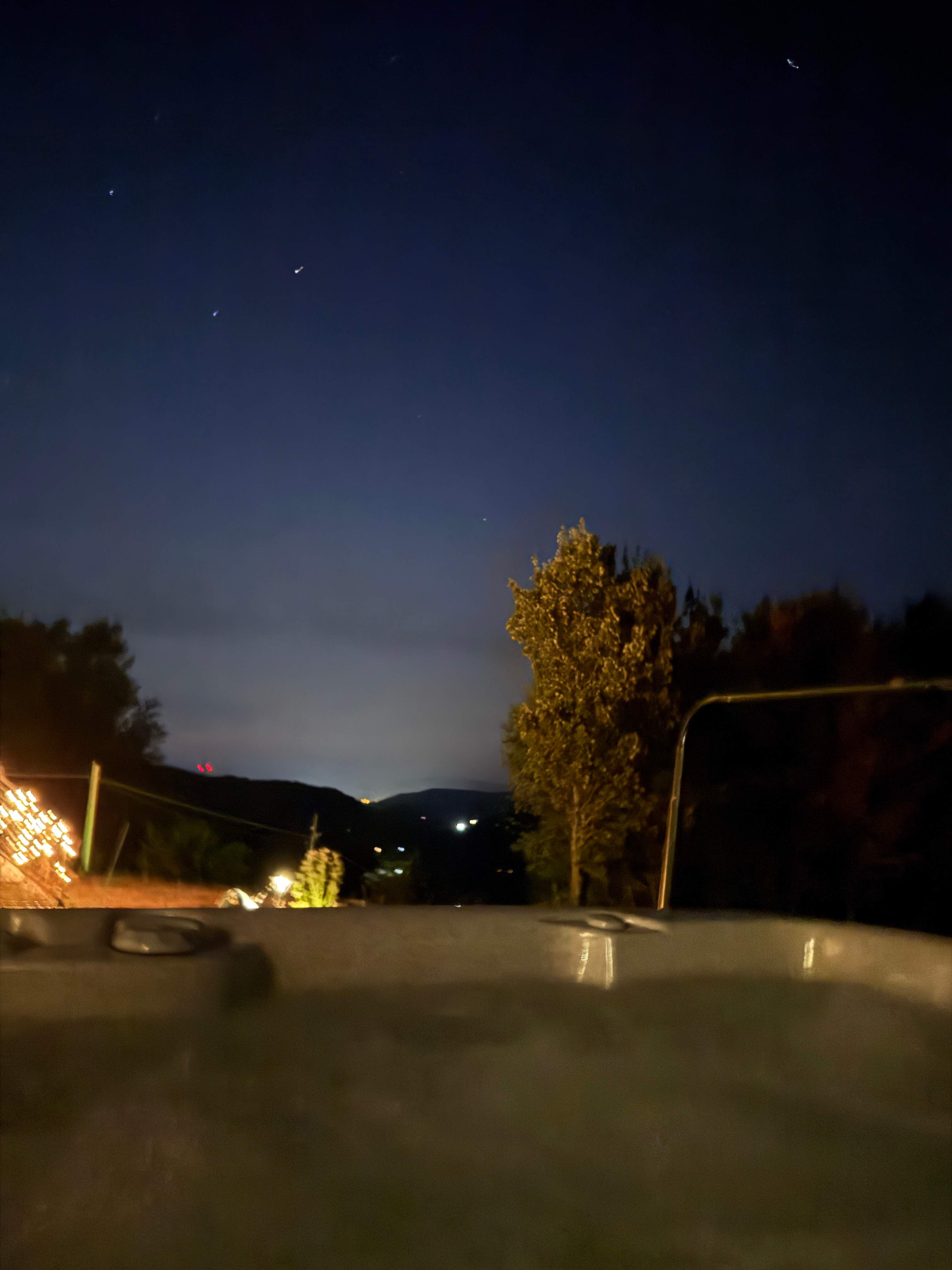 What a view from the hot tub. Looking up at the stars was even better!