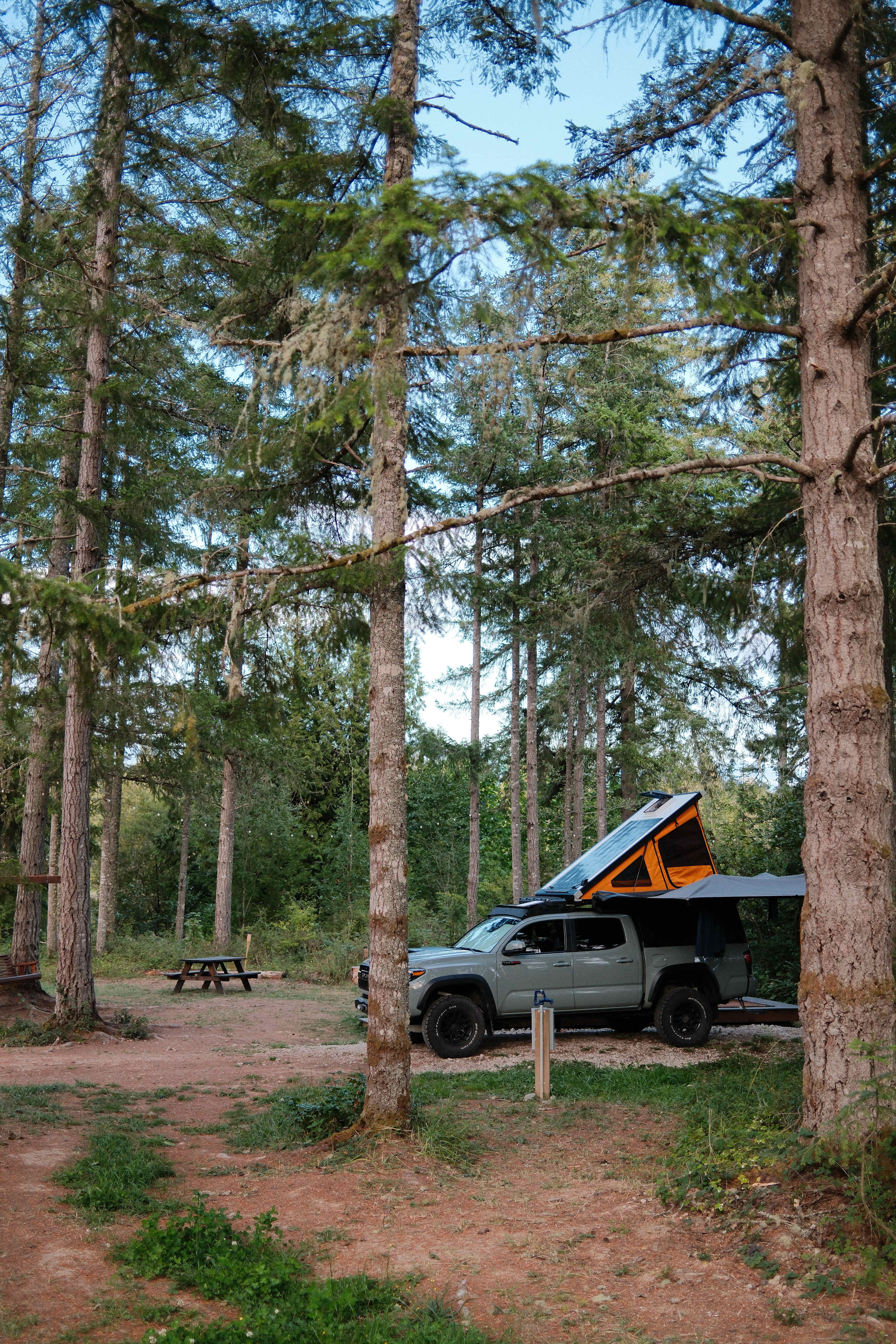 The "glamping" deck site!