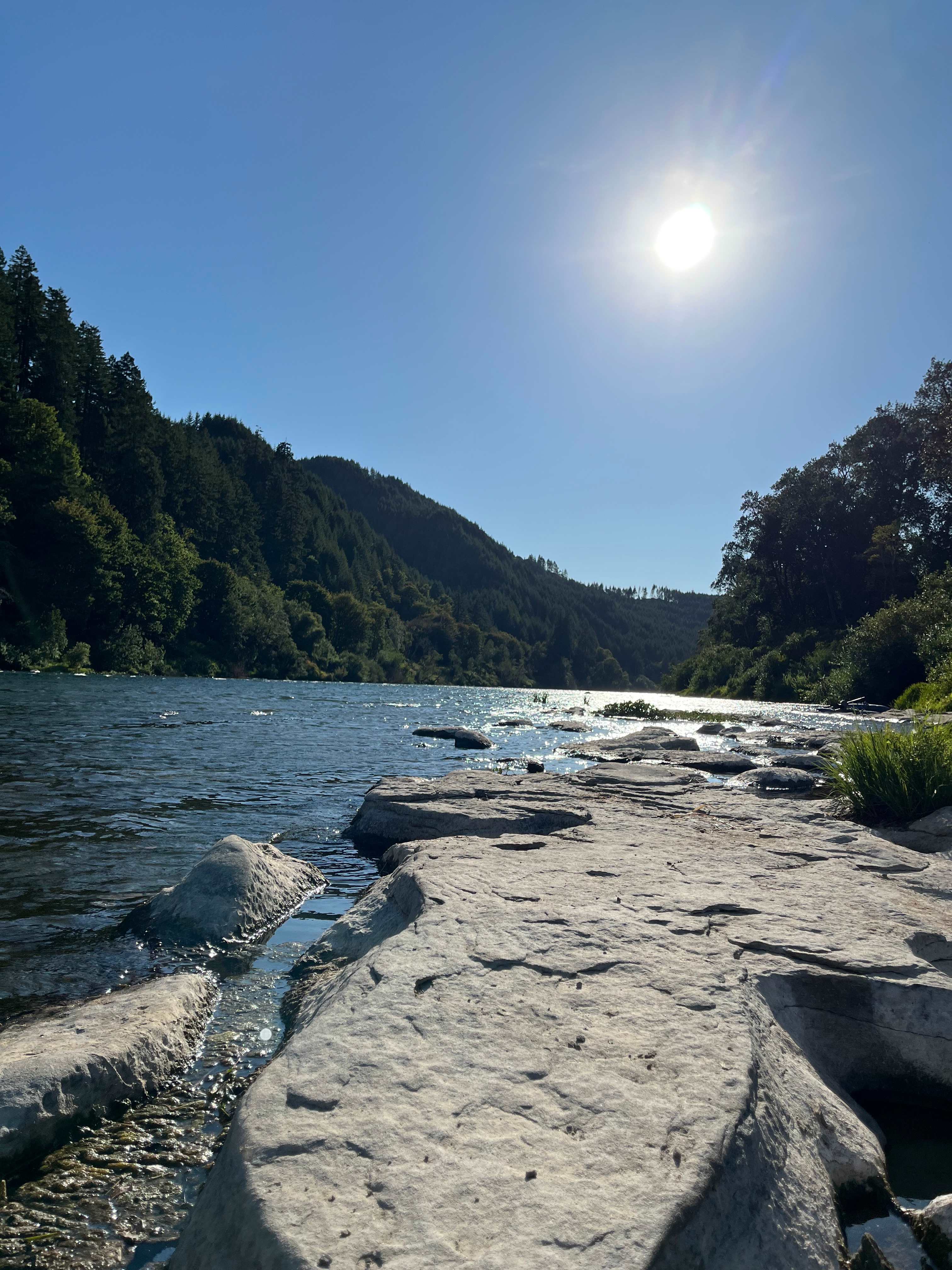 Short walk down to the river