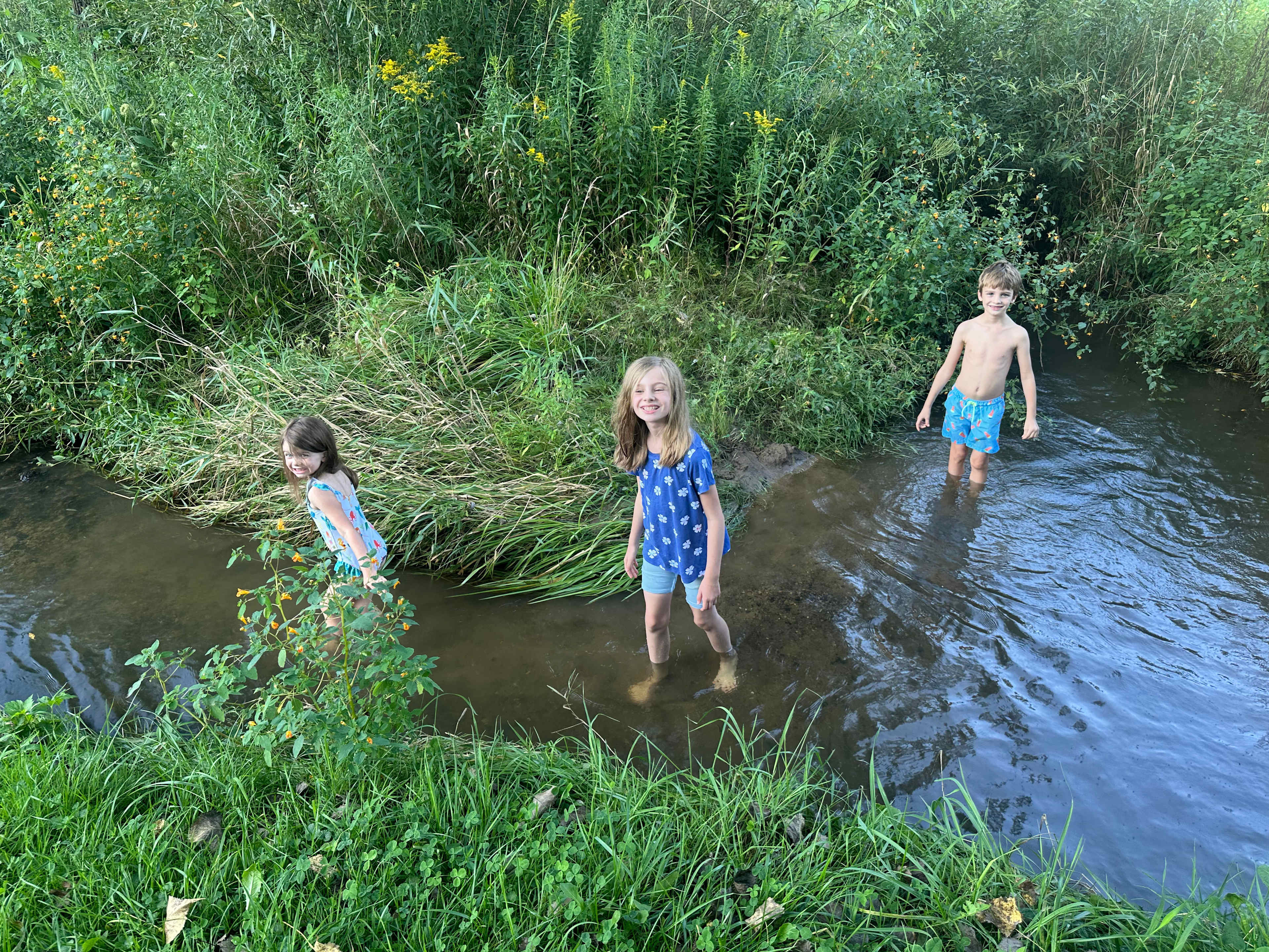 playing in the stream