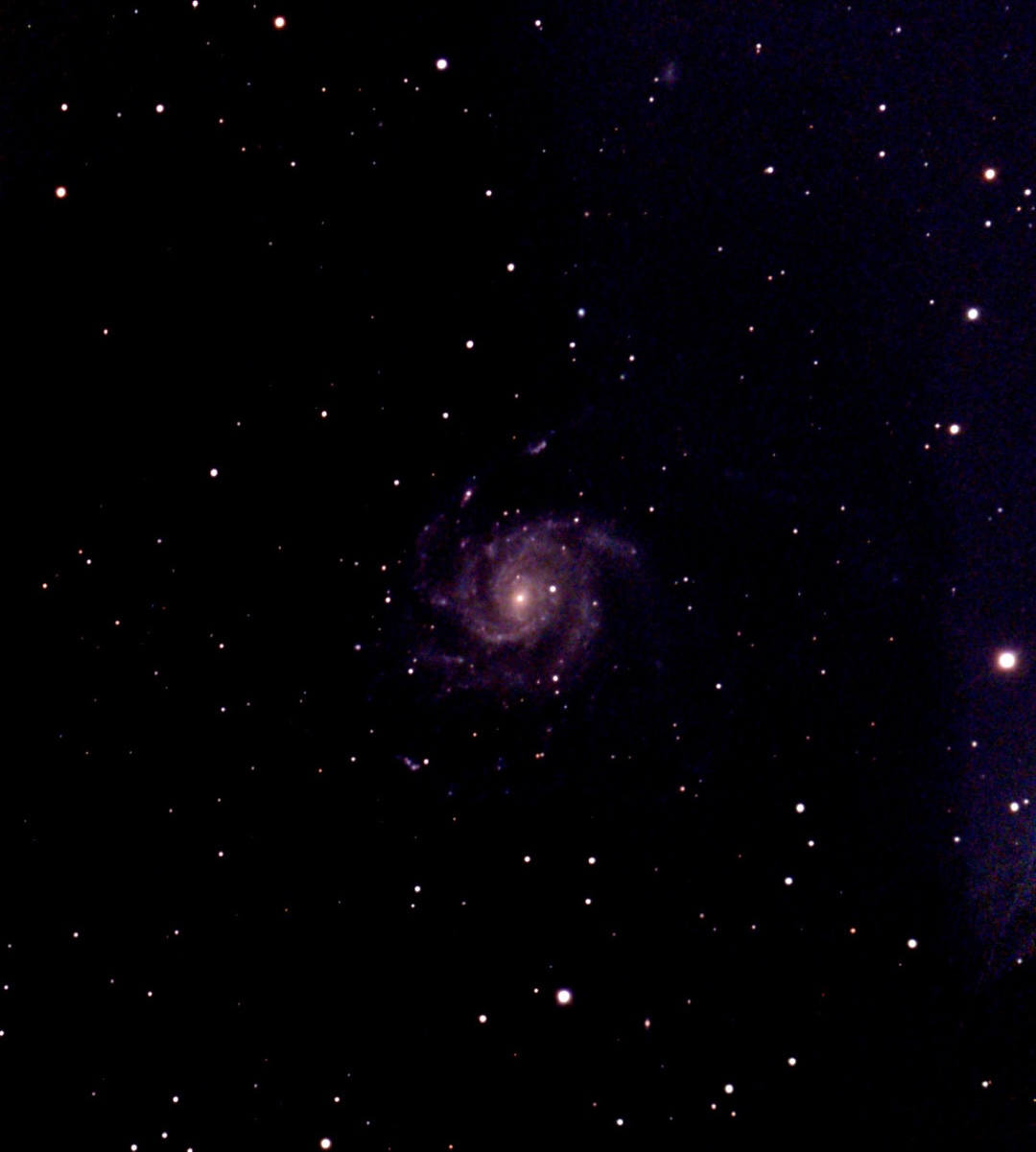 Pinwheel Galaxy taken from The Full Moon Dome at Our Farm August 2025