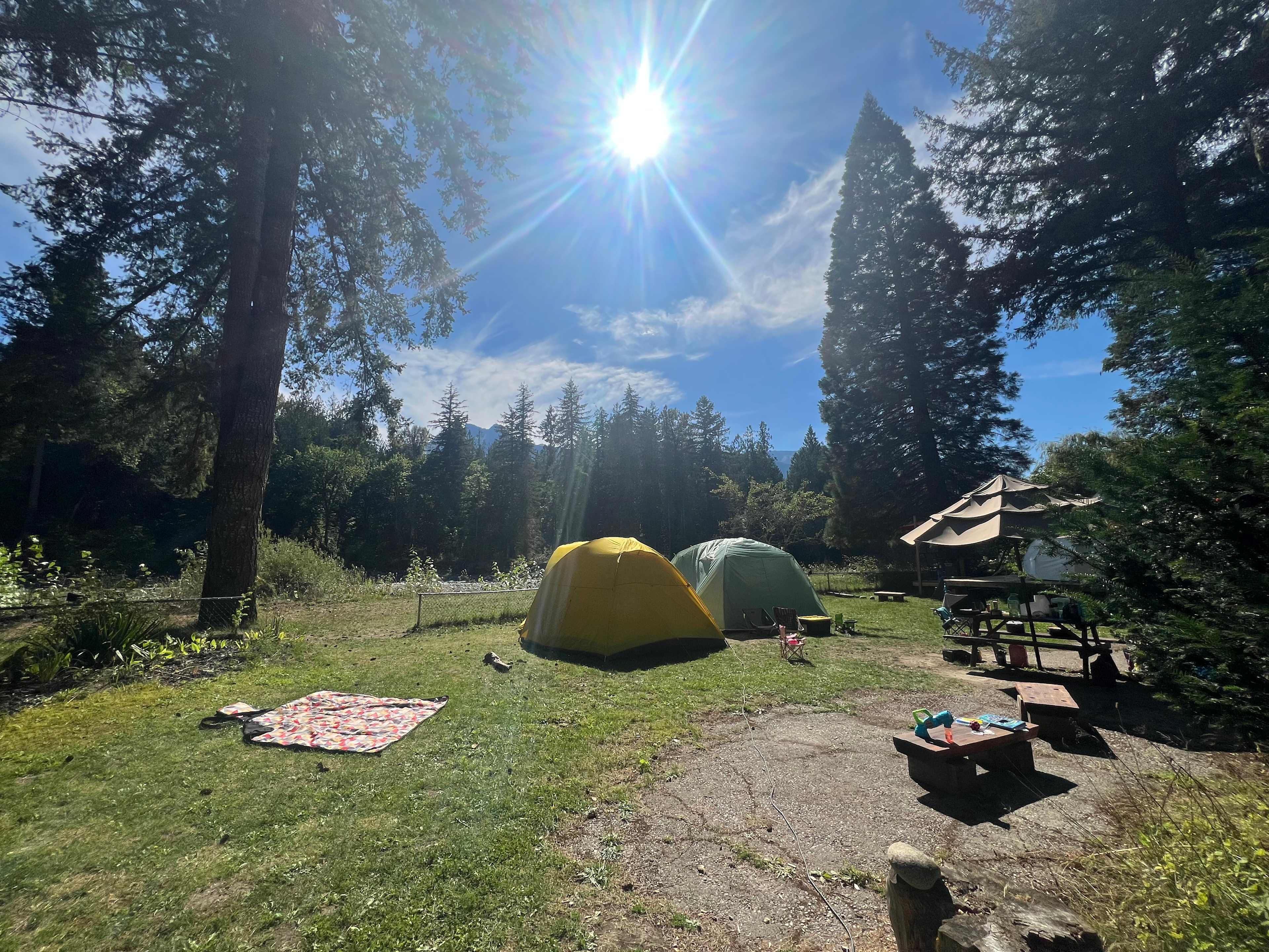 Our riverside campsite