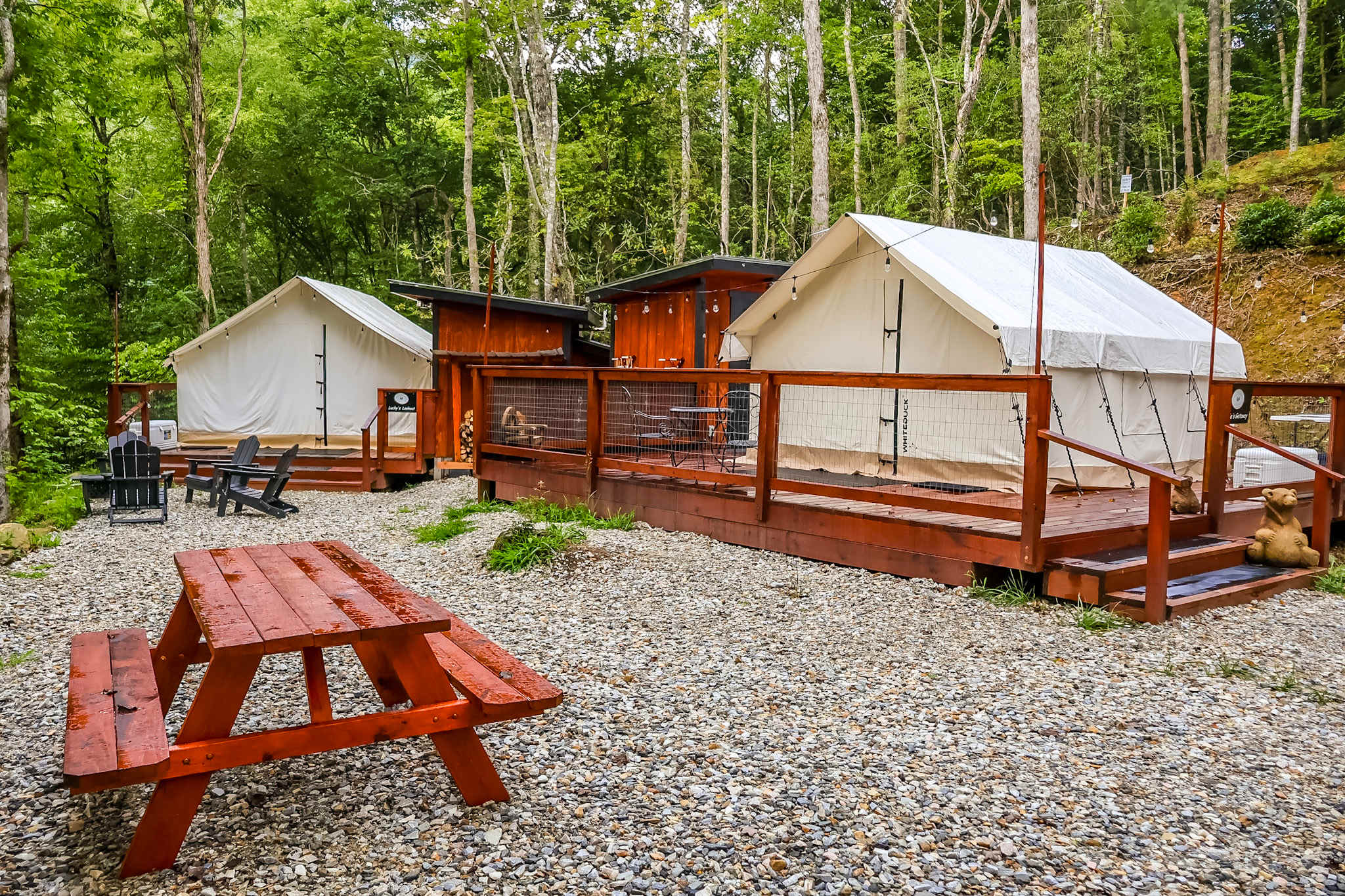 Luxe Tent/Private Bathhouse/Wifi/AC