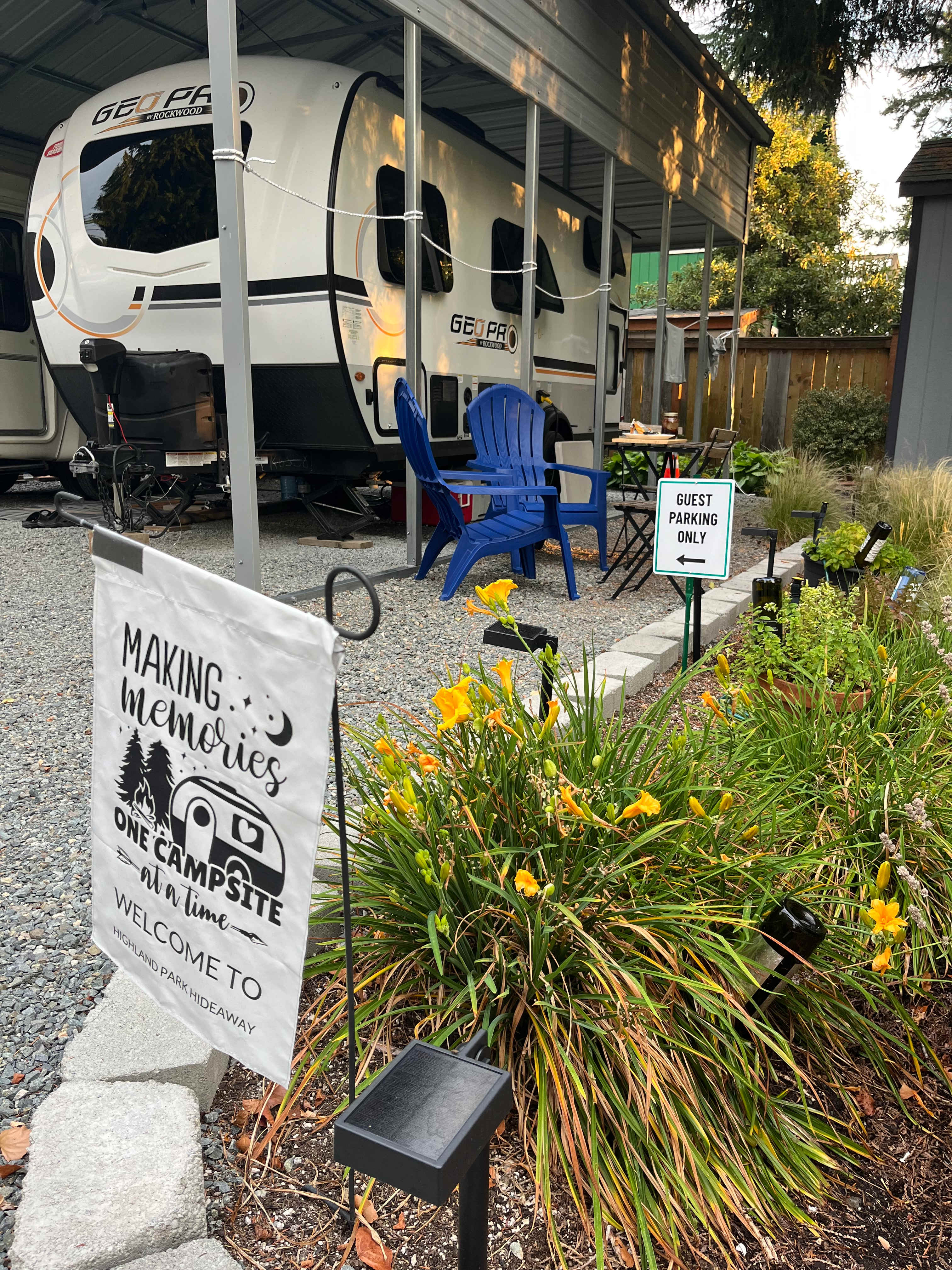Urban family camping in Seattle.