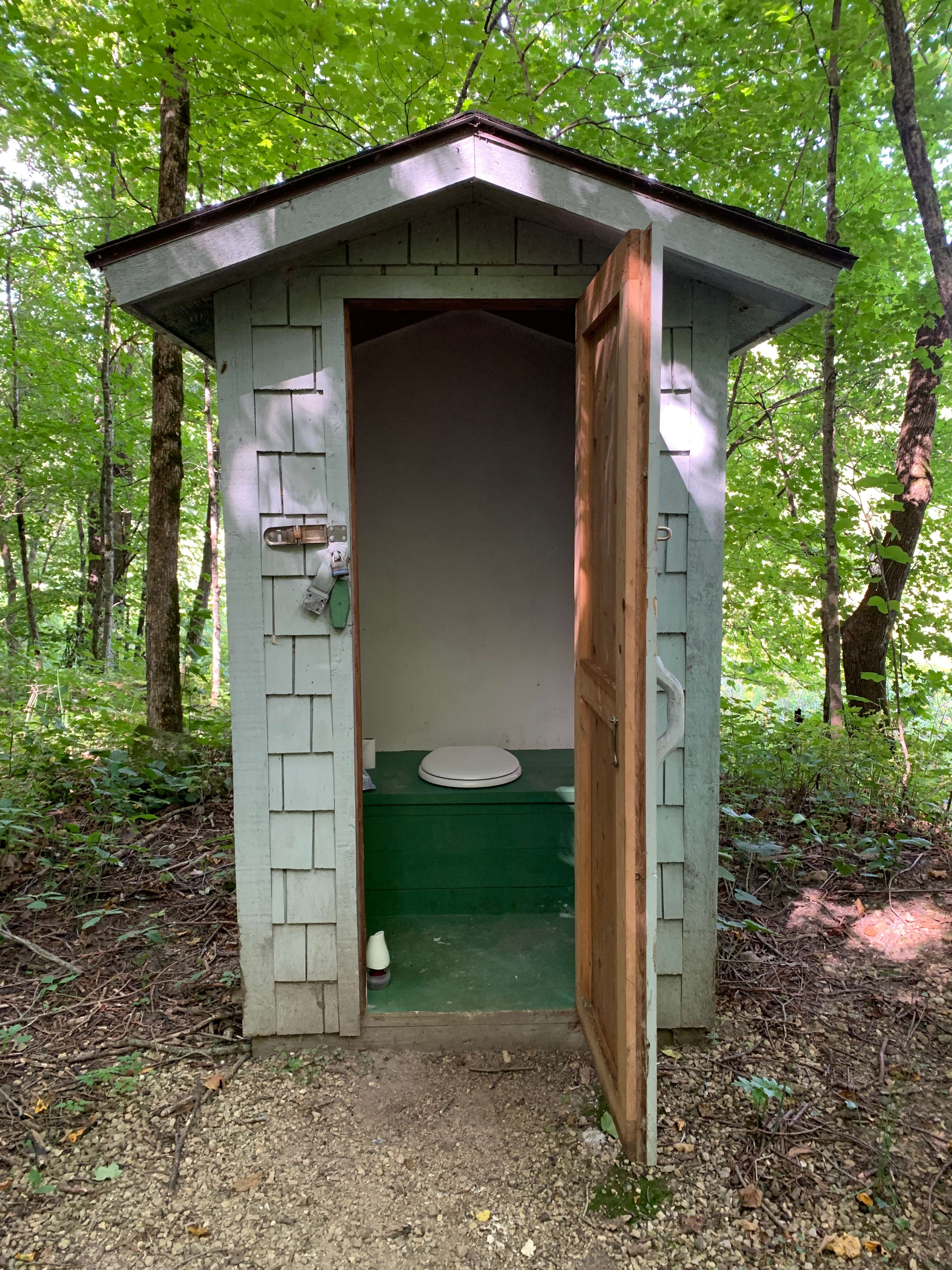 The outhouse was clean and not even smelly!