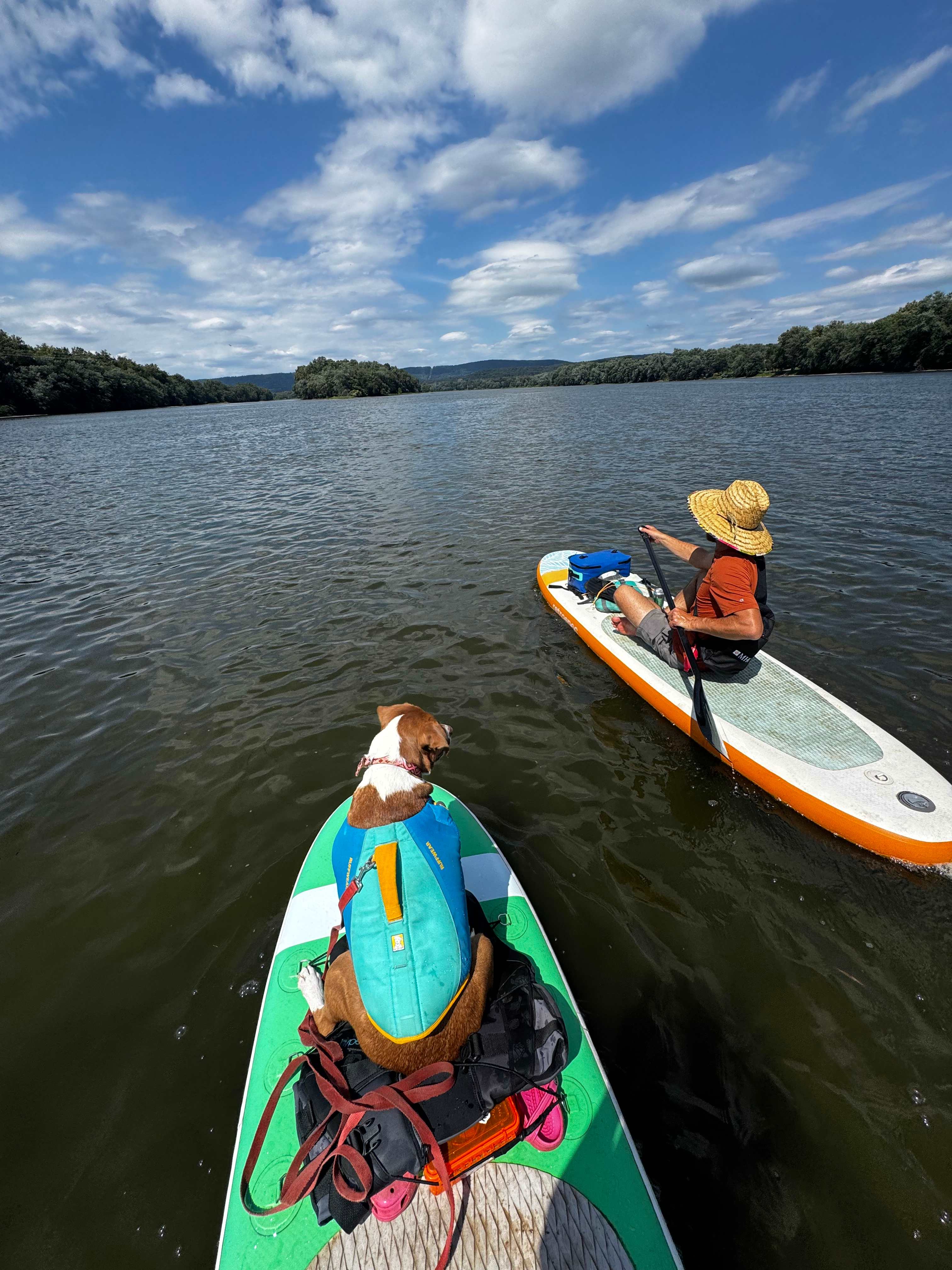 Launched our SUPs from the boat launch a few minutes down the road. So fun!