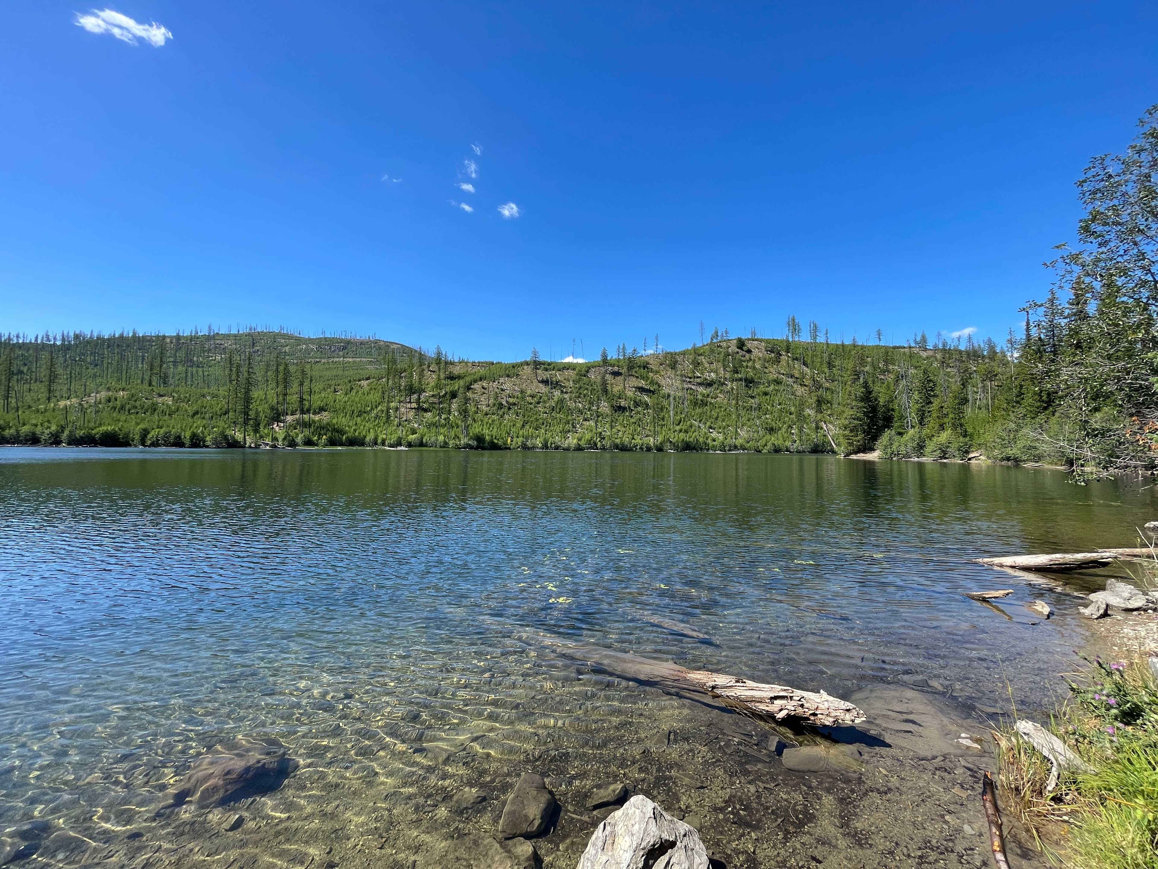 Sylvia Lake - a short drive from basecamp.  Quiet and beautiful