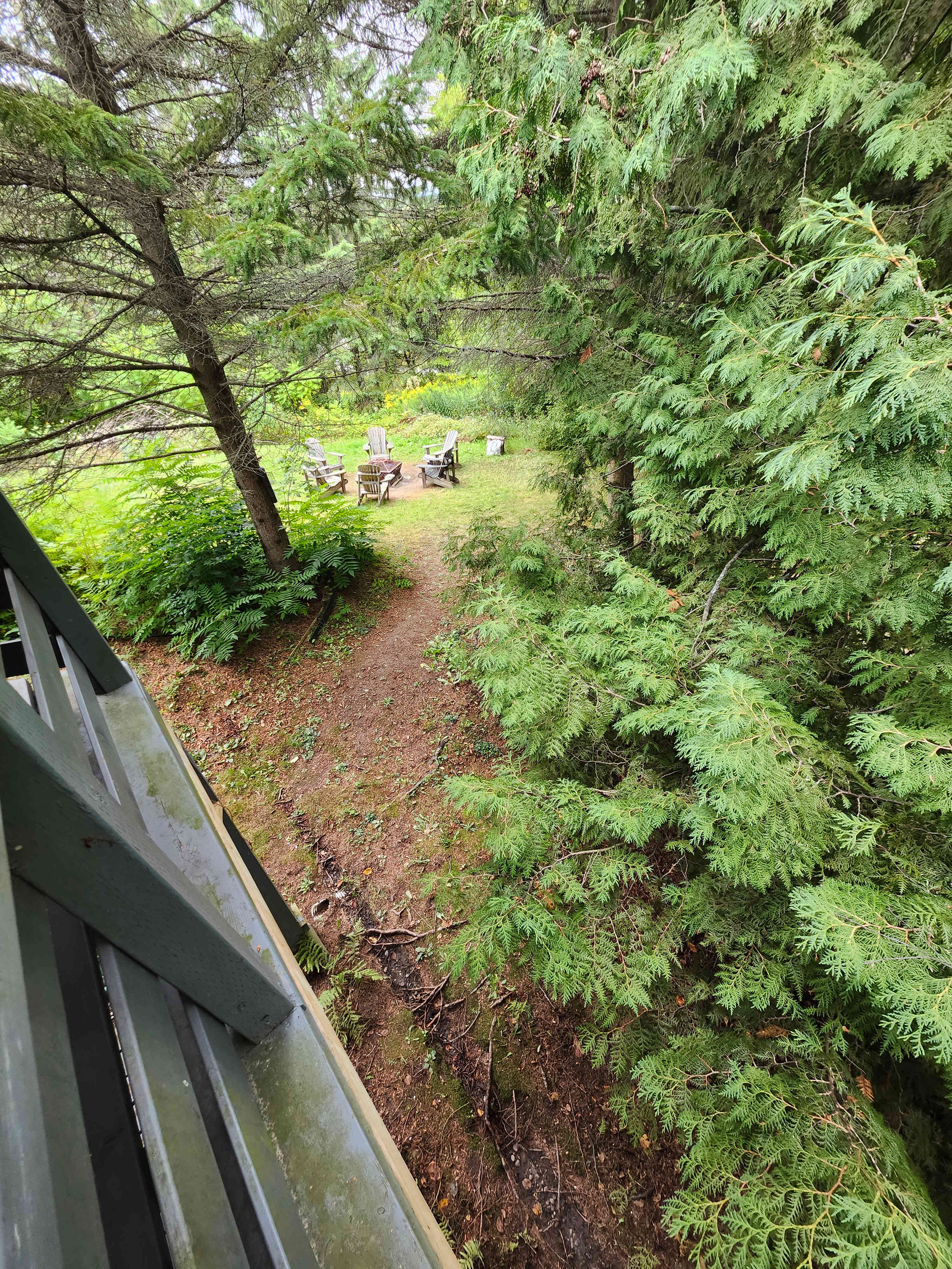 Taken from upper deck looking at fire pit area