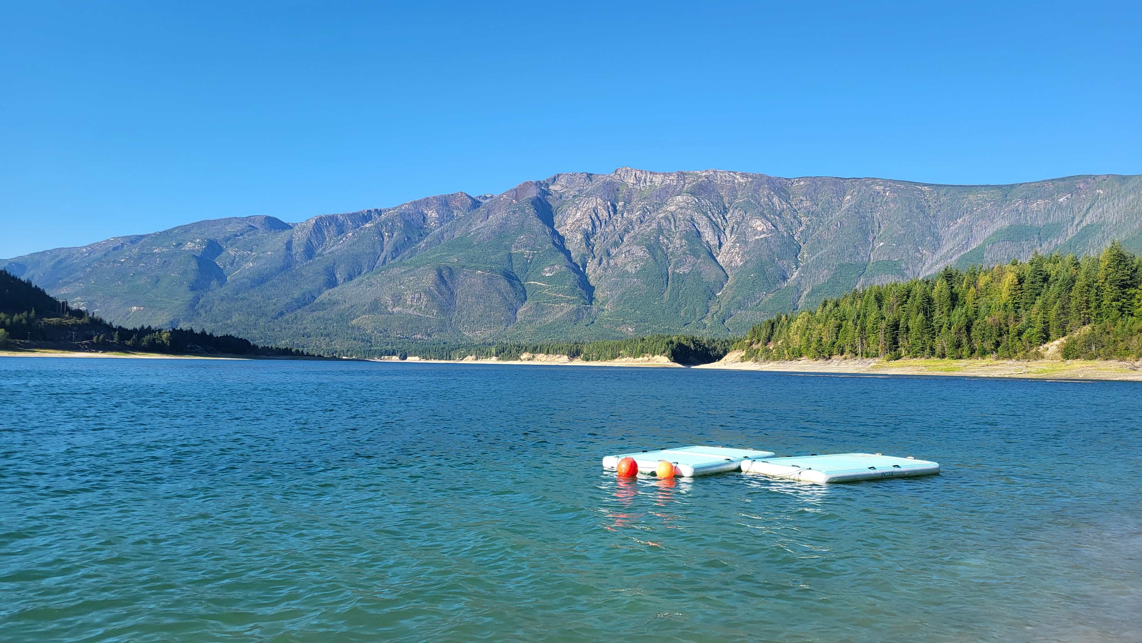 Kootenay born camping by Arrow lake