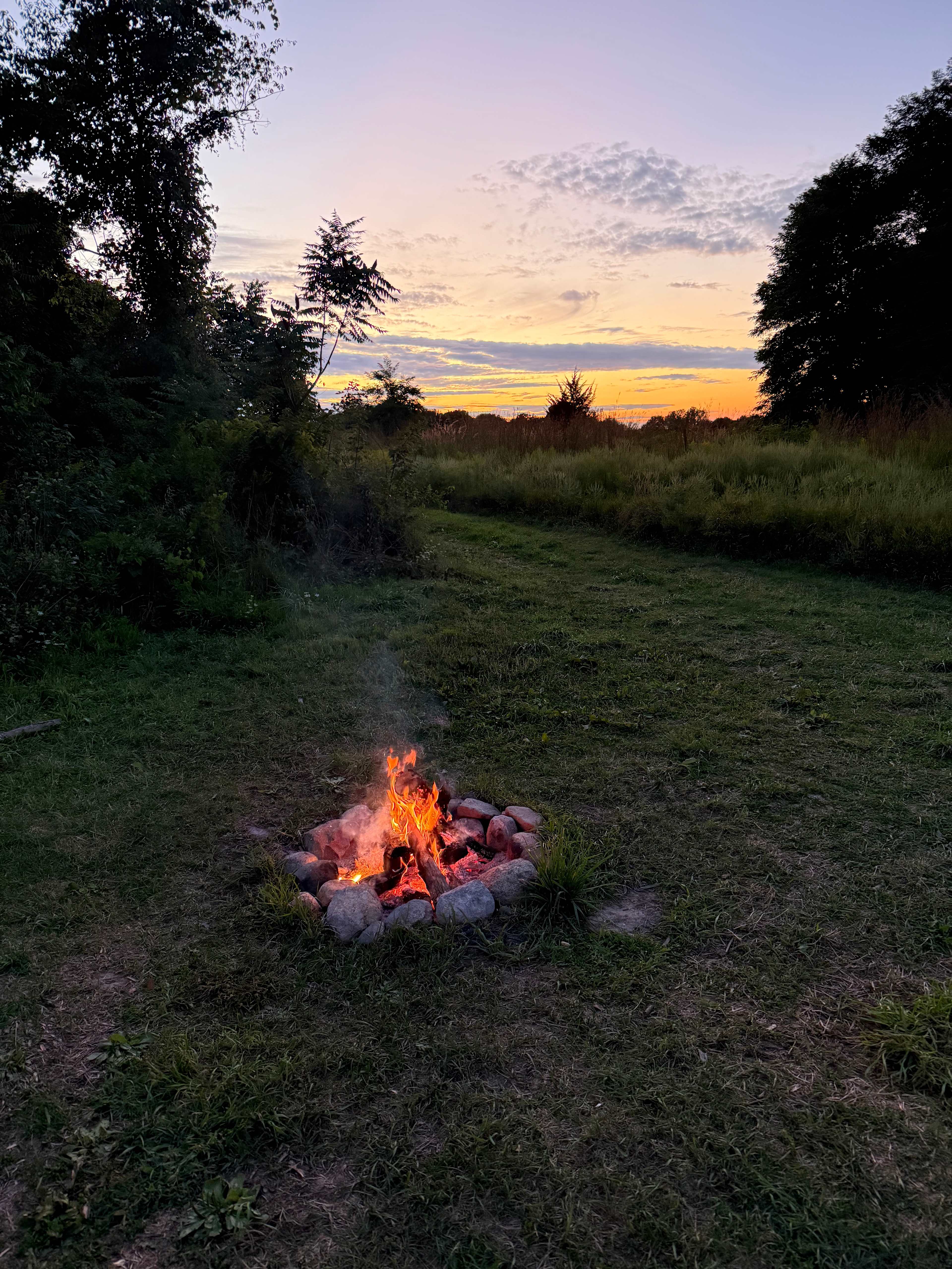 Added a bundle of wood, and I made a wonderful fire. 