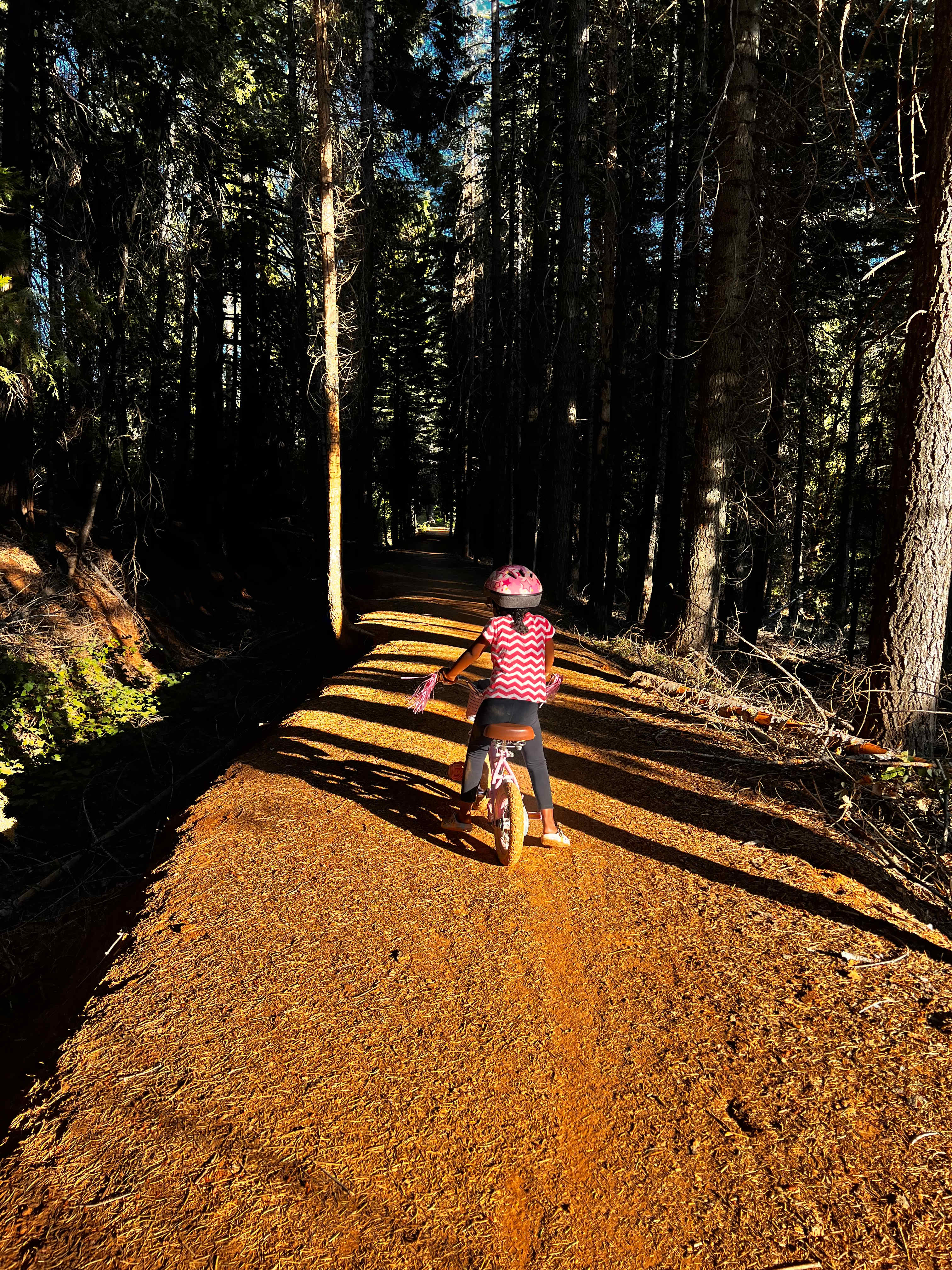 My daughter was also able to ride her bike in a few spots.