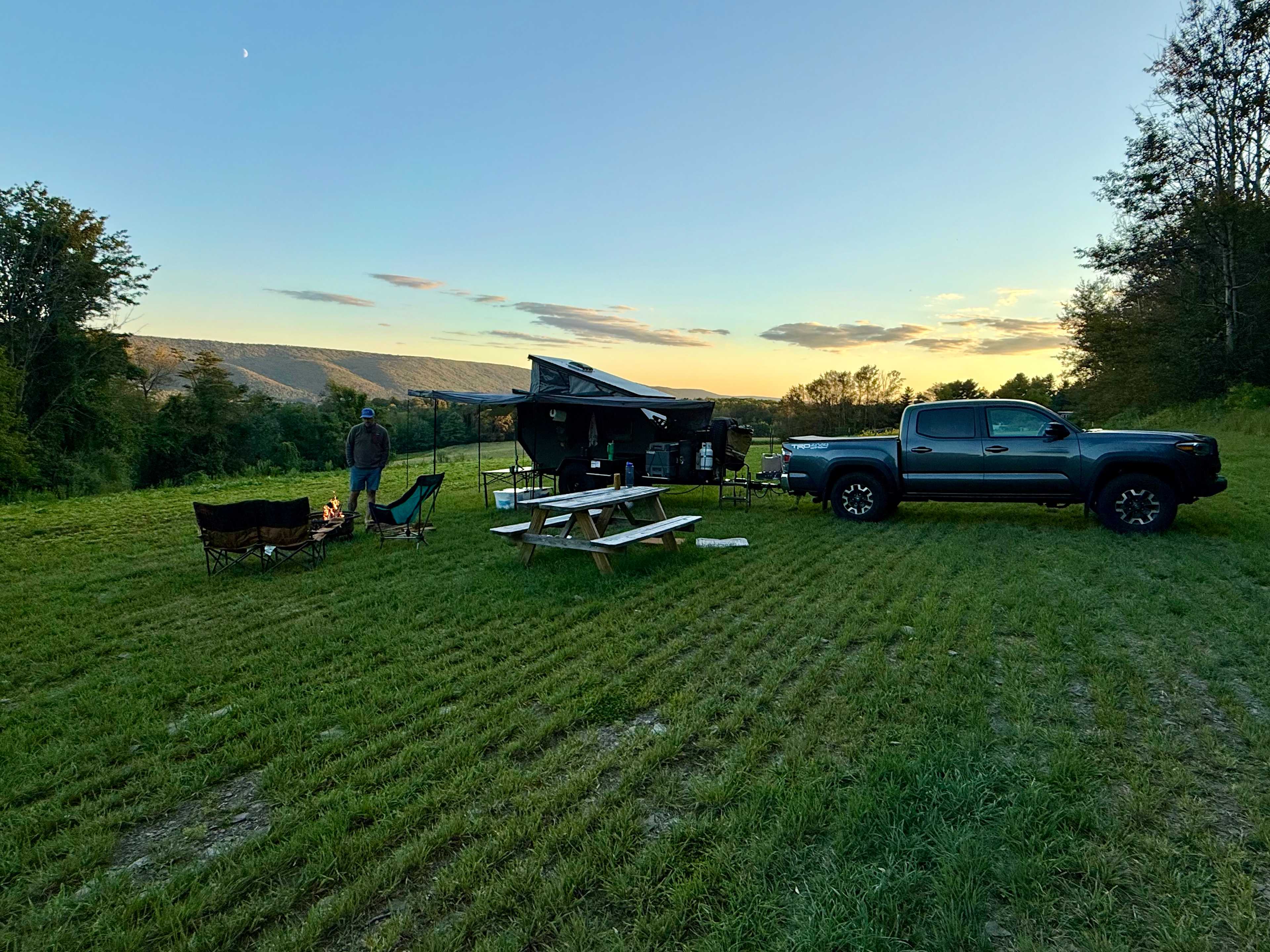We took the very furthest site (the entrance is in the distance beyond the truck)