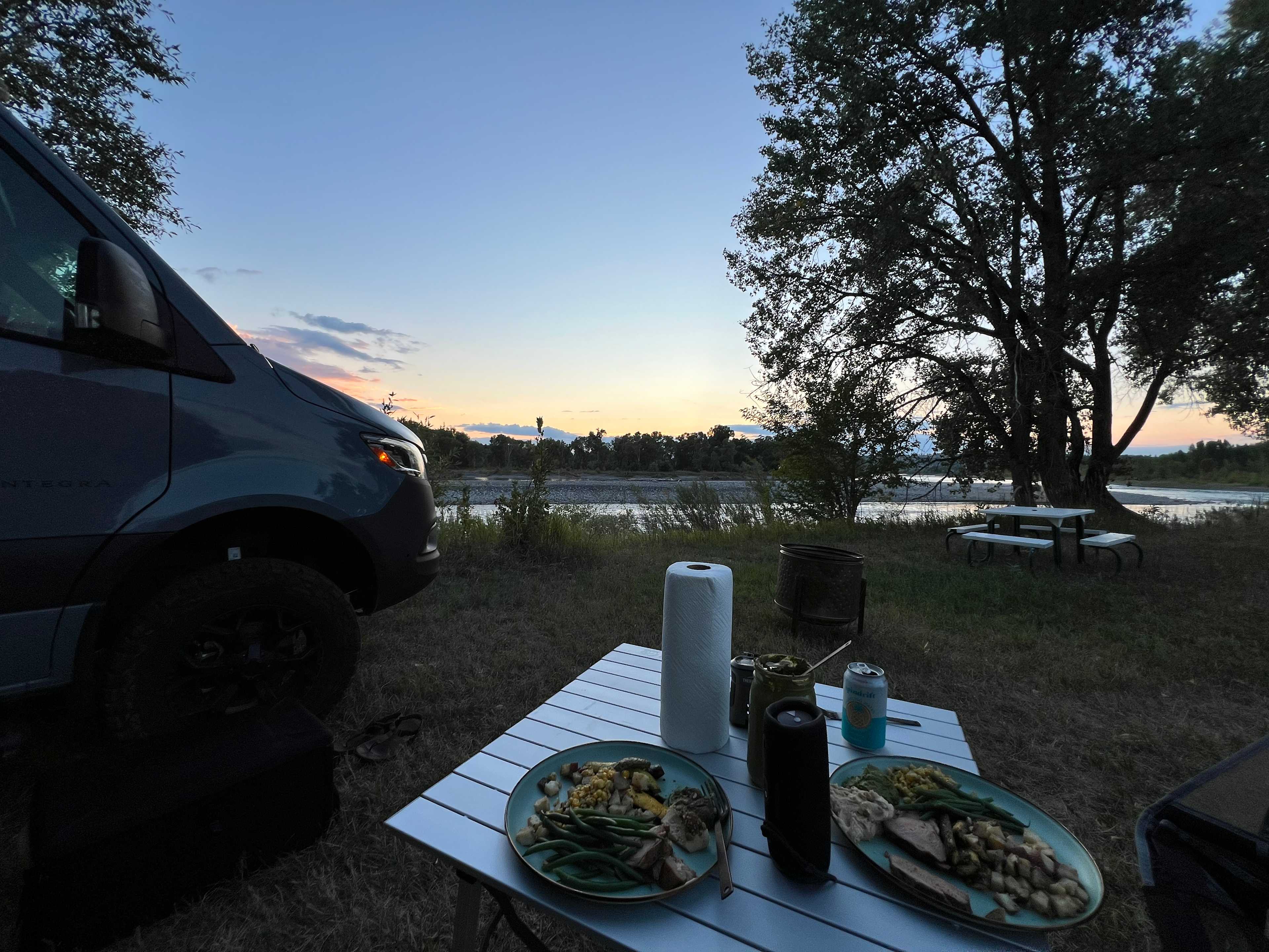 Dinner by the river