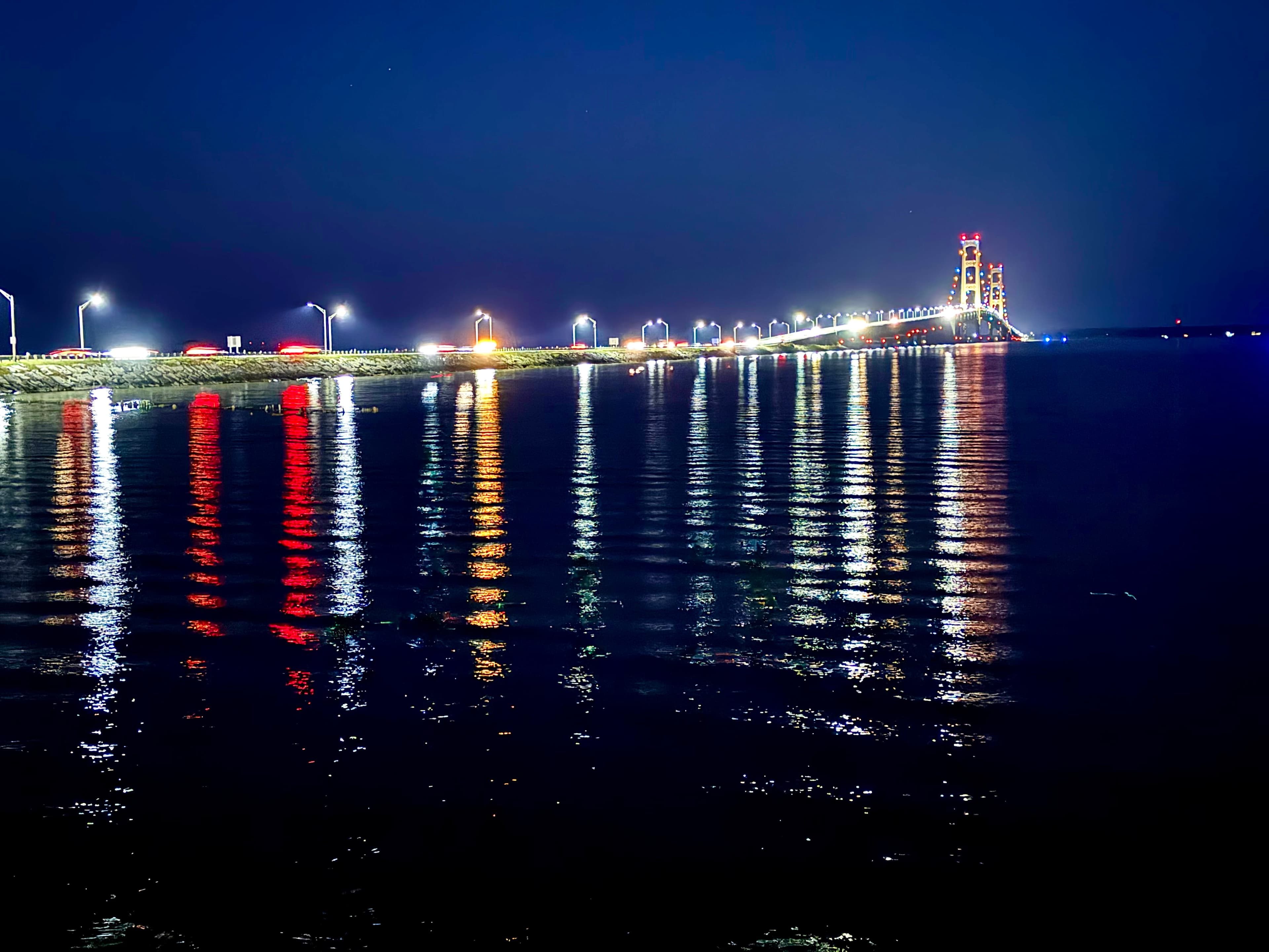 The morning of the Mackinac Bridge Walk, Labor Day 2025
