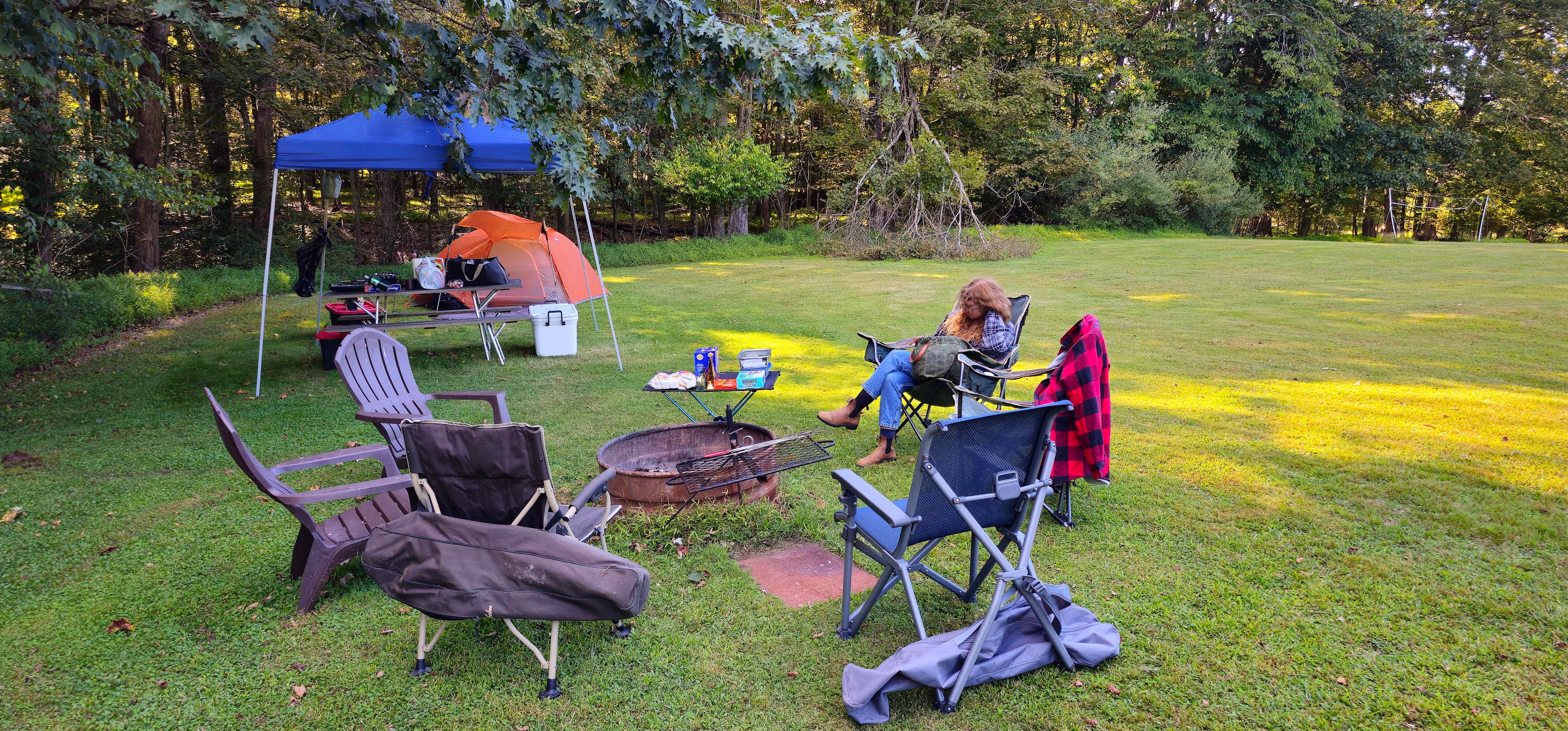 Forest or field camping