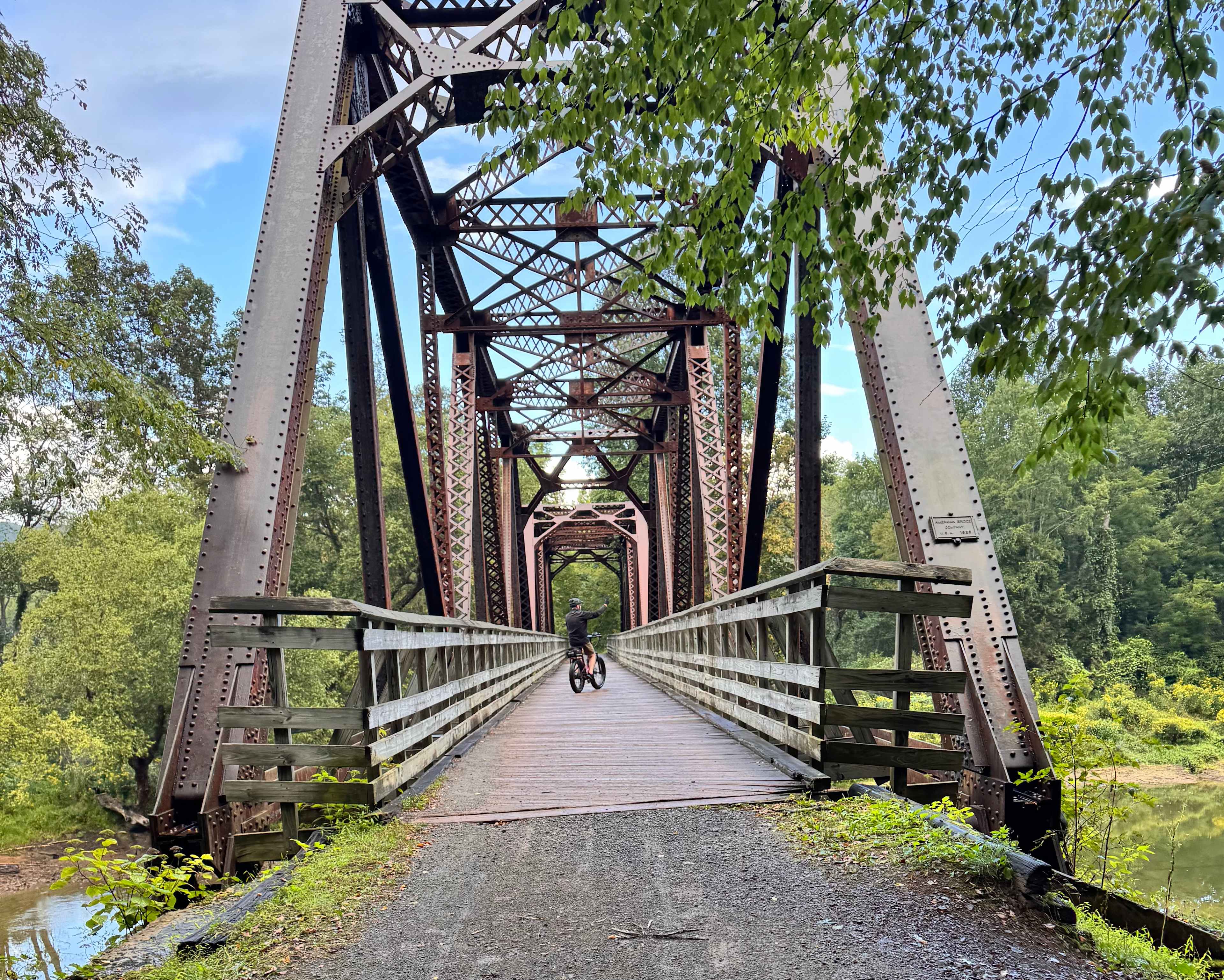 Biking toward Marlinton on the Greenbriar River Trail