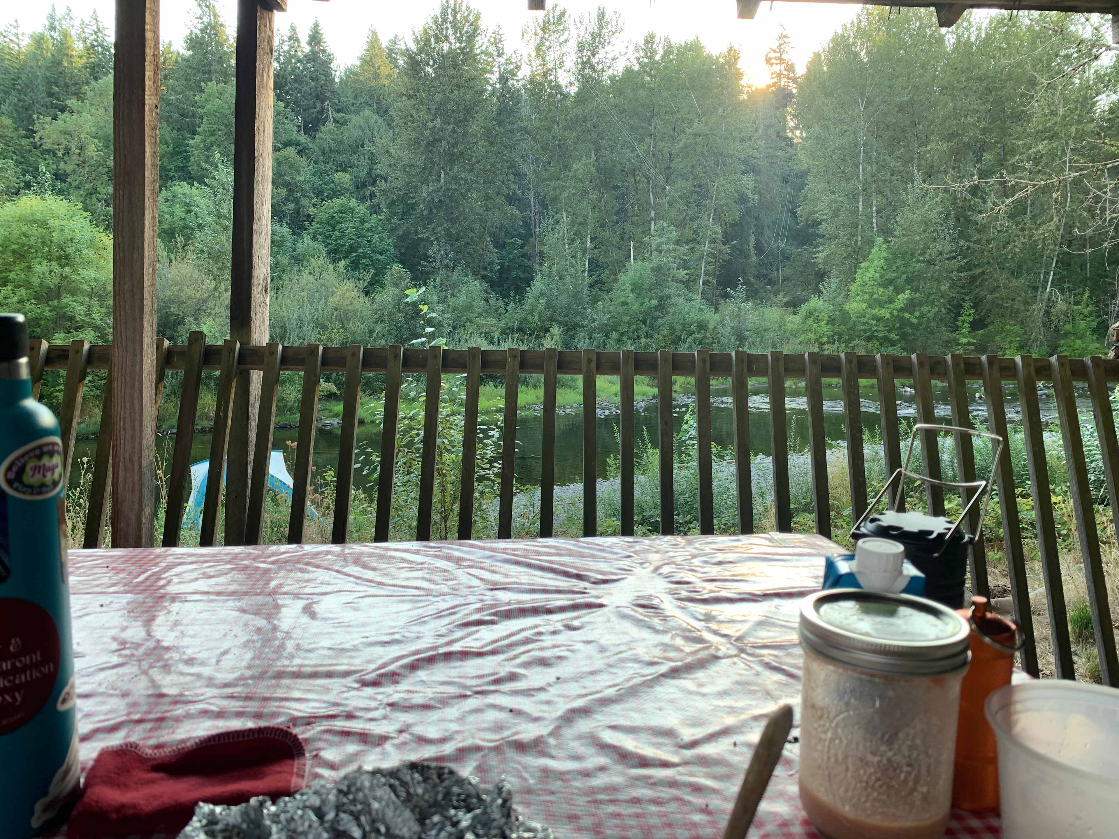 A nice dinner spot watching the river flow by