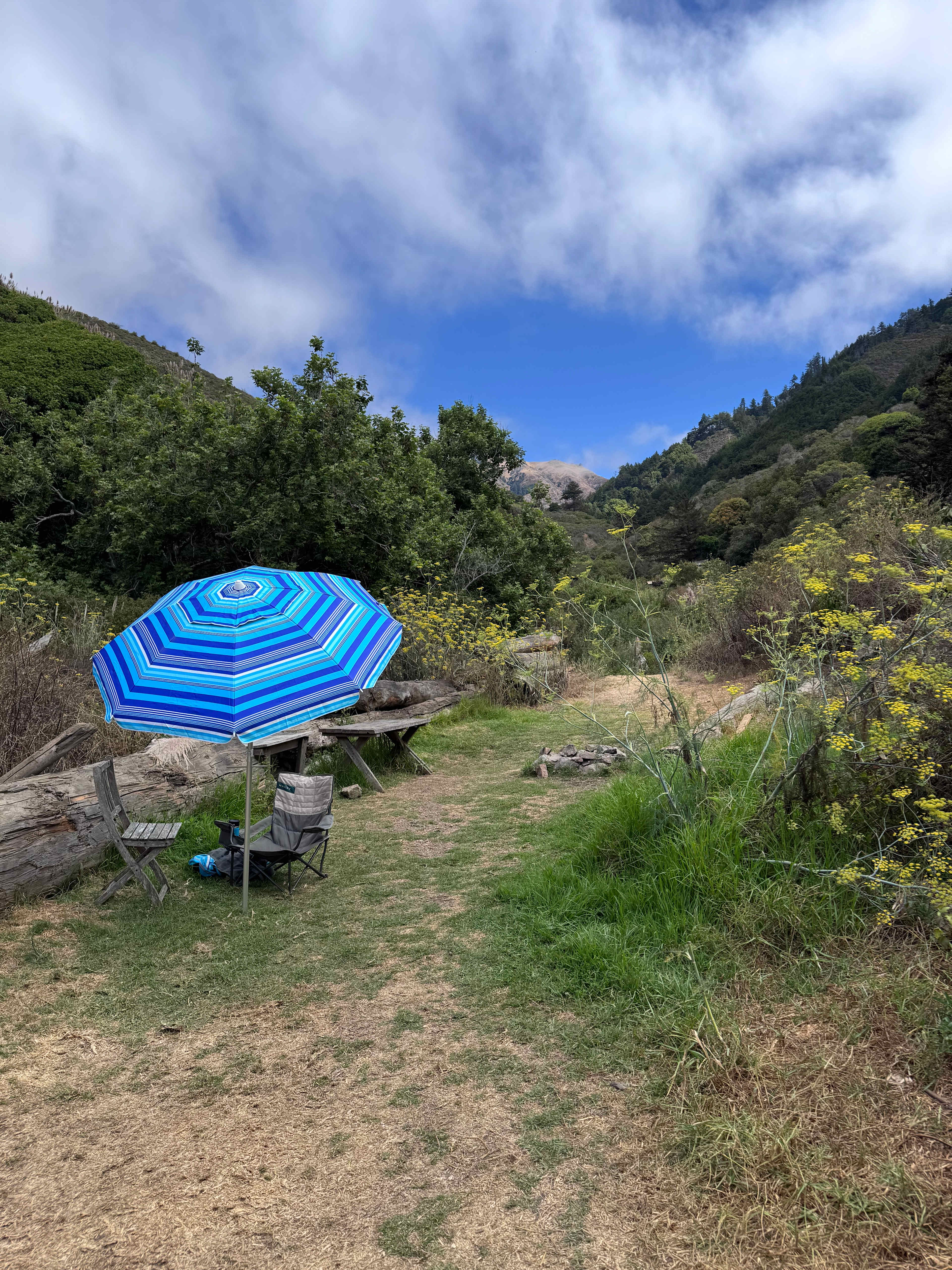 1st campsite before tents