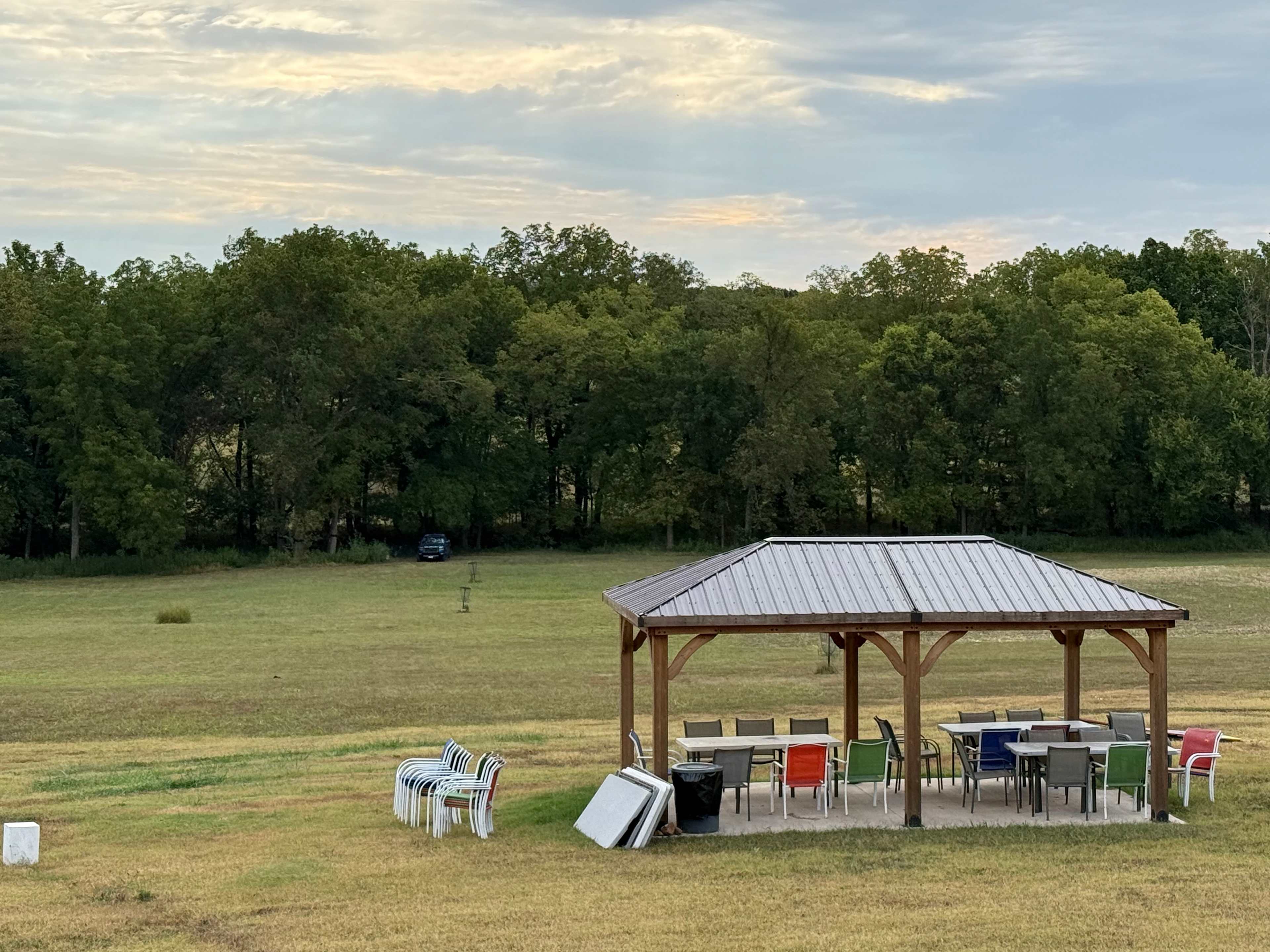 View from winery down to our creek campsite 