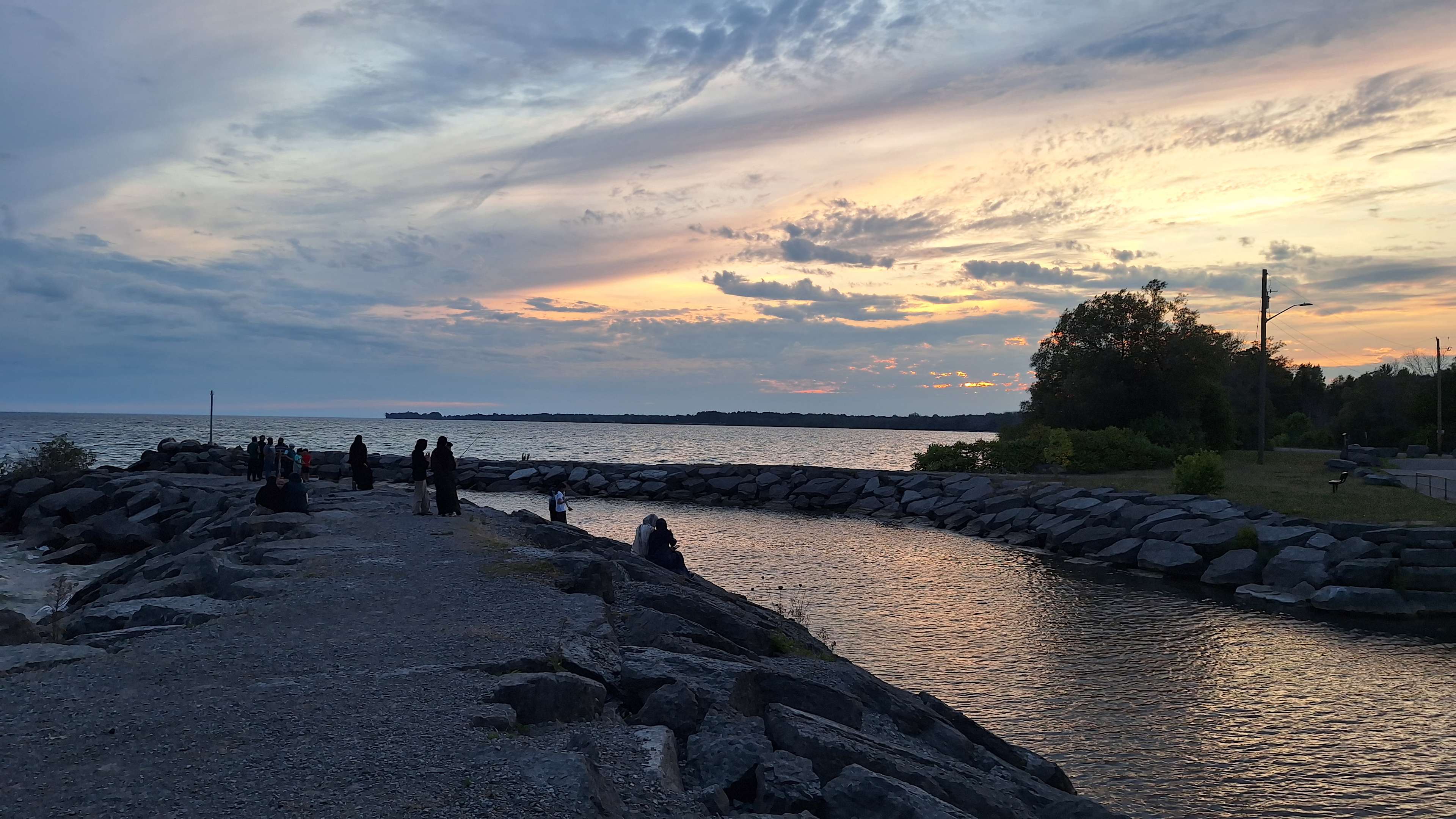 Sunset at local beach, just 5 min from campsite