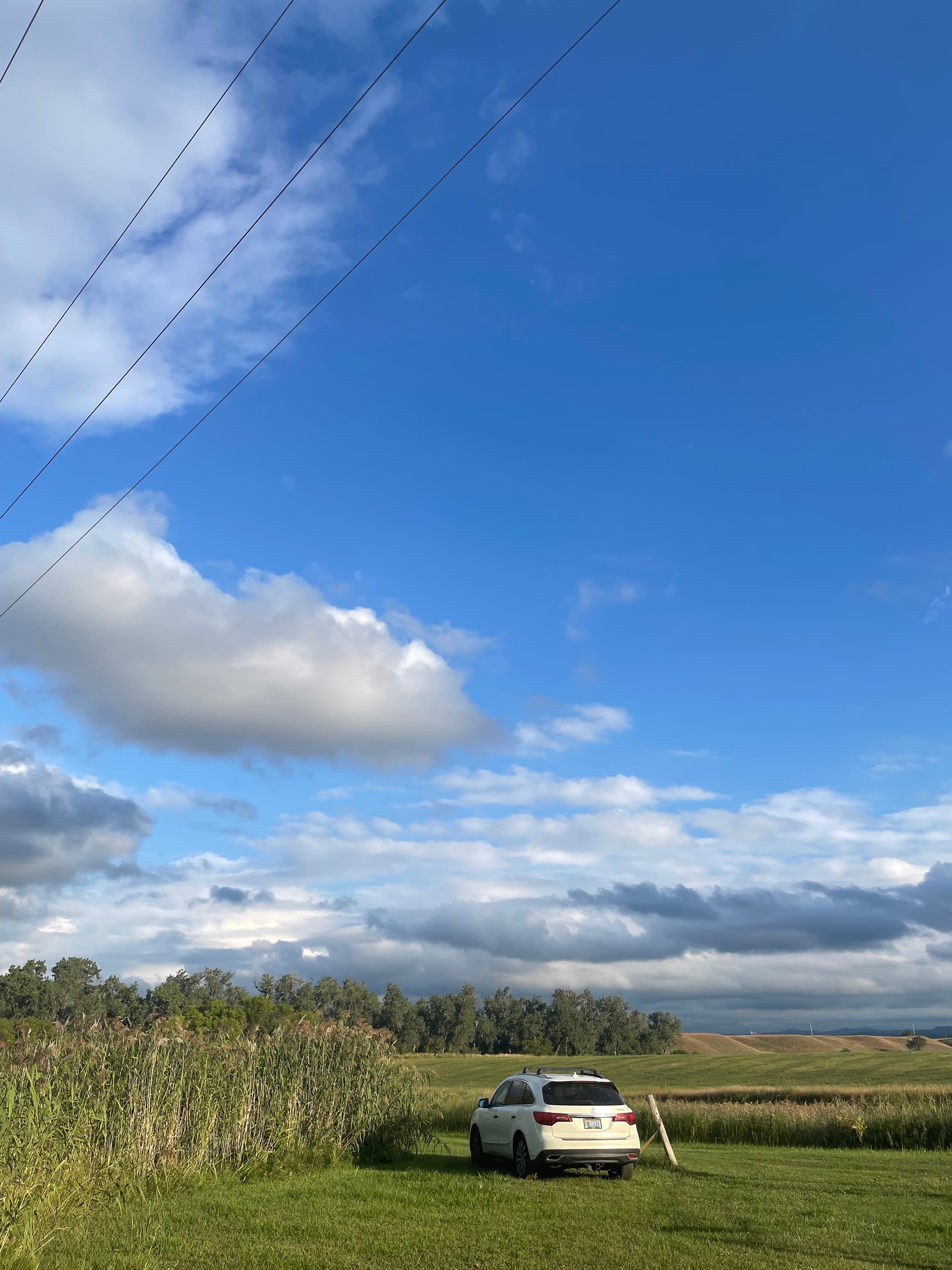 Car is parked at end closest to incoming lane. This is the first, but most private, site.