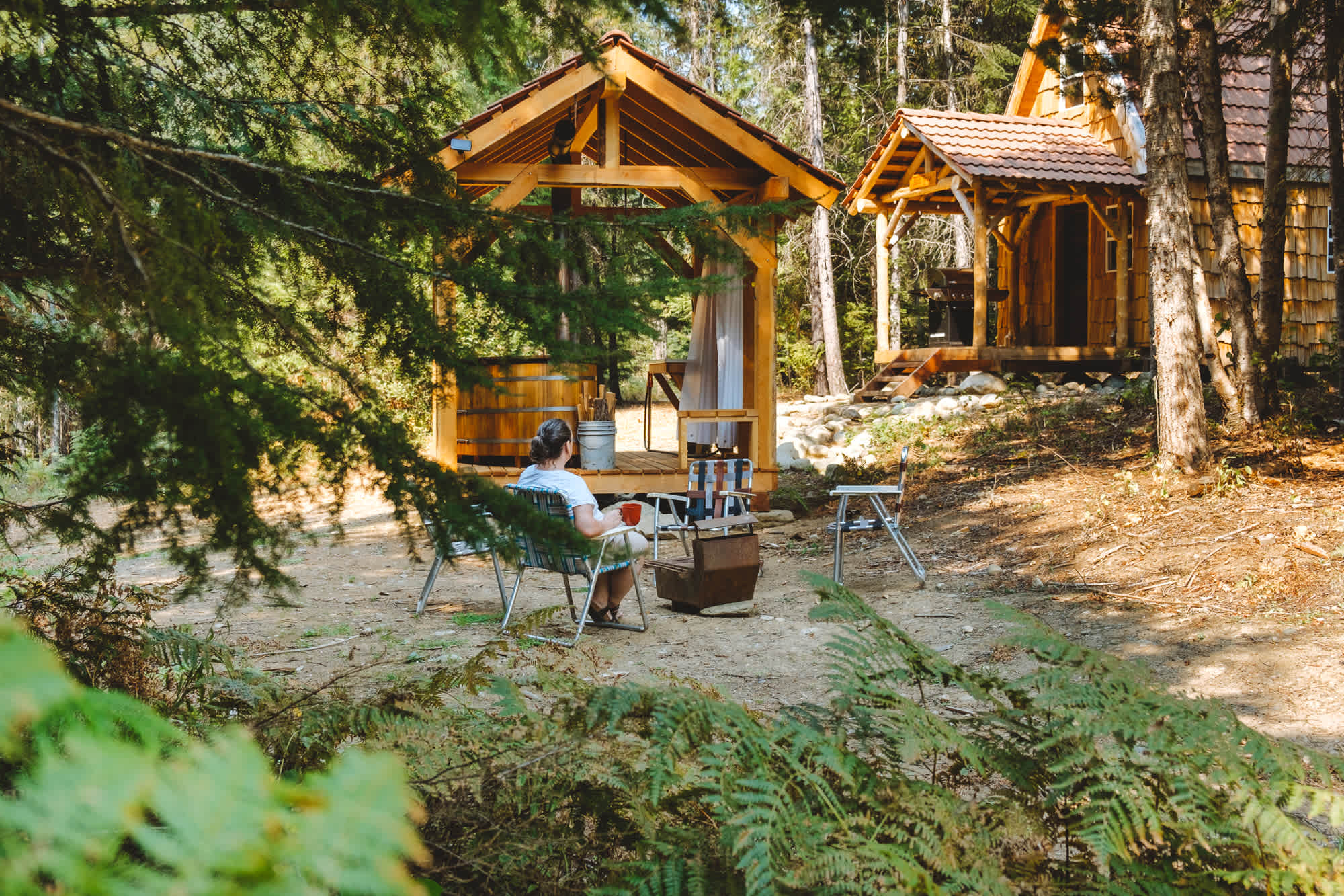When there's no fire ban, this is the perfect place to gather around a fire in the evenings! 