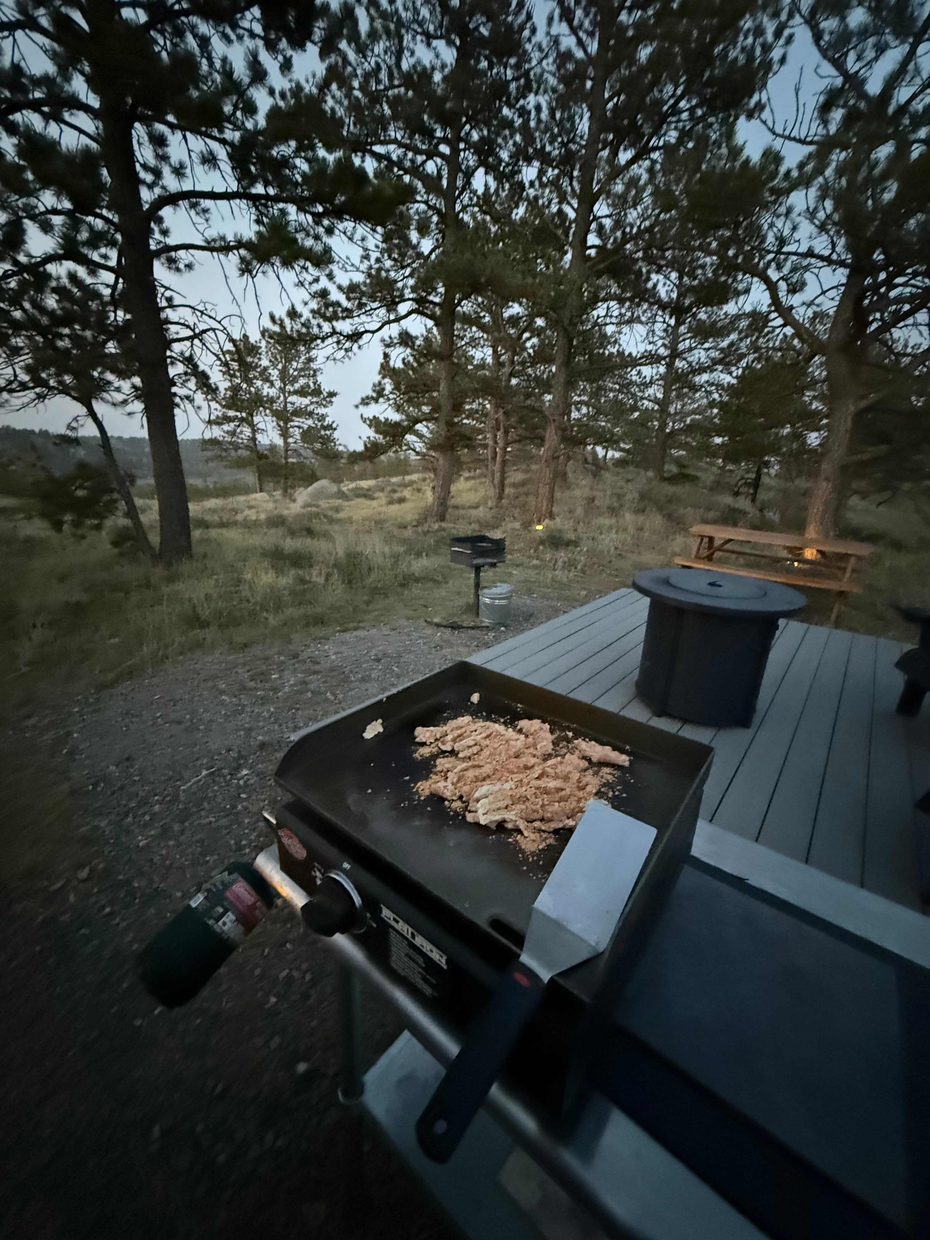 The cooking setup (remember to bring your own spatula and cooking spray).