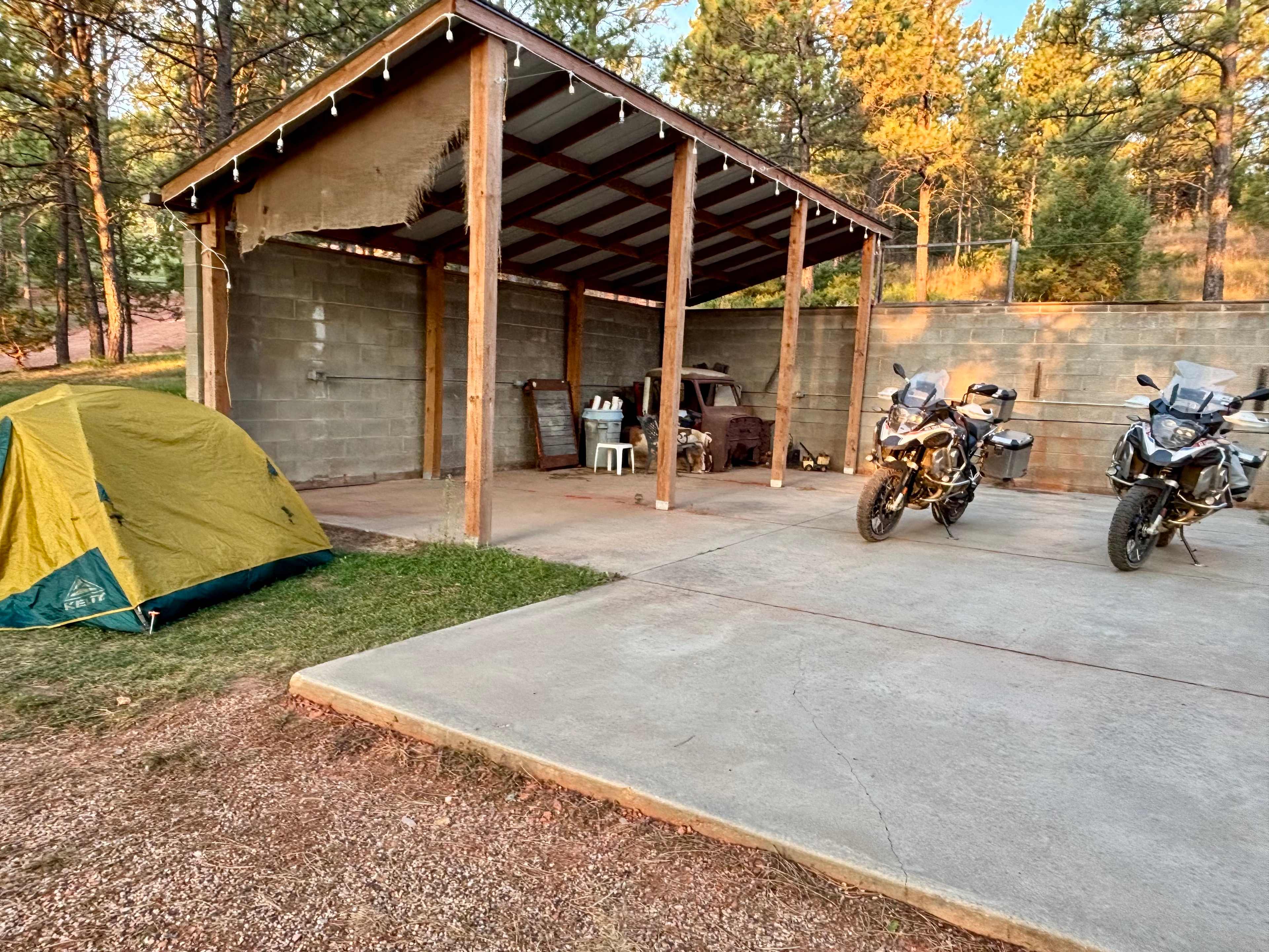 Plenty of room for our bikes.