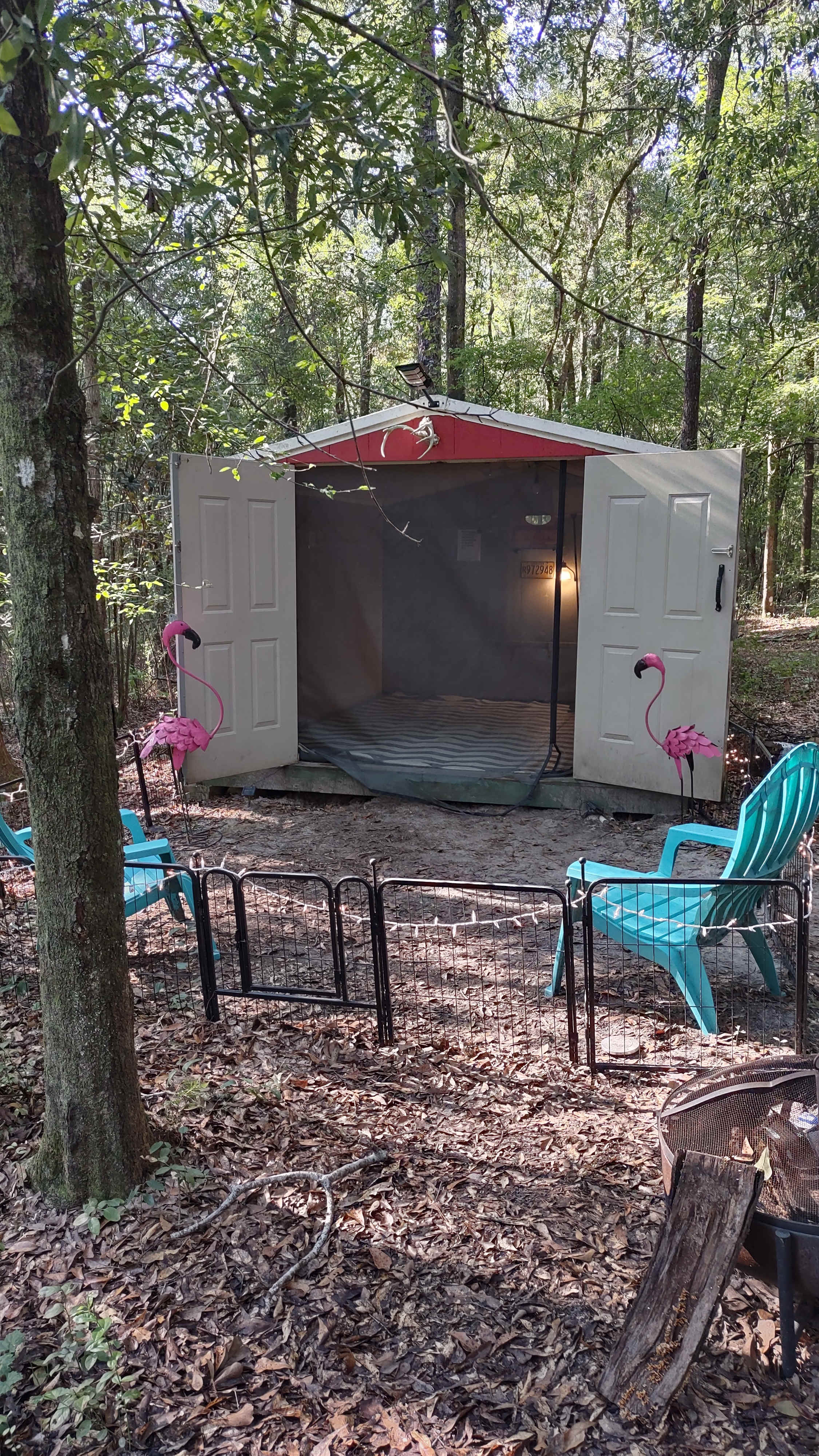 Flamingos and Adirondack chairs!
