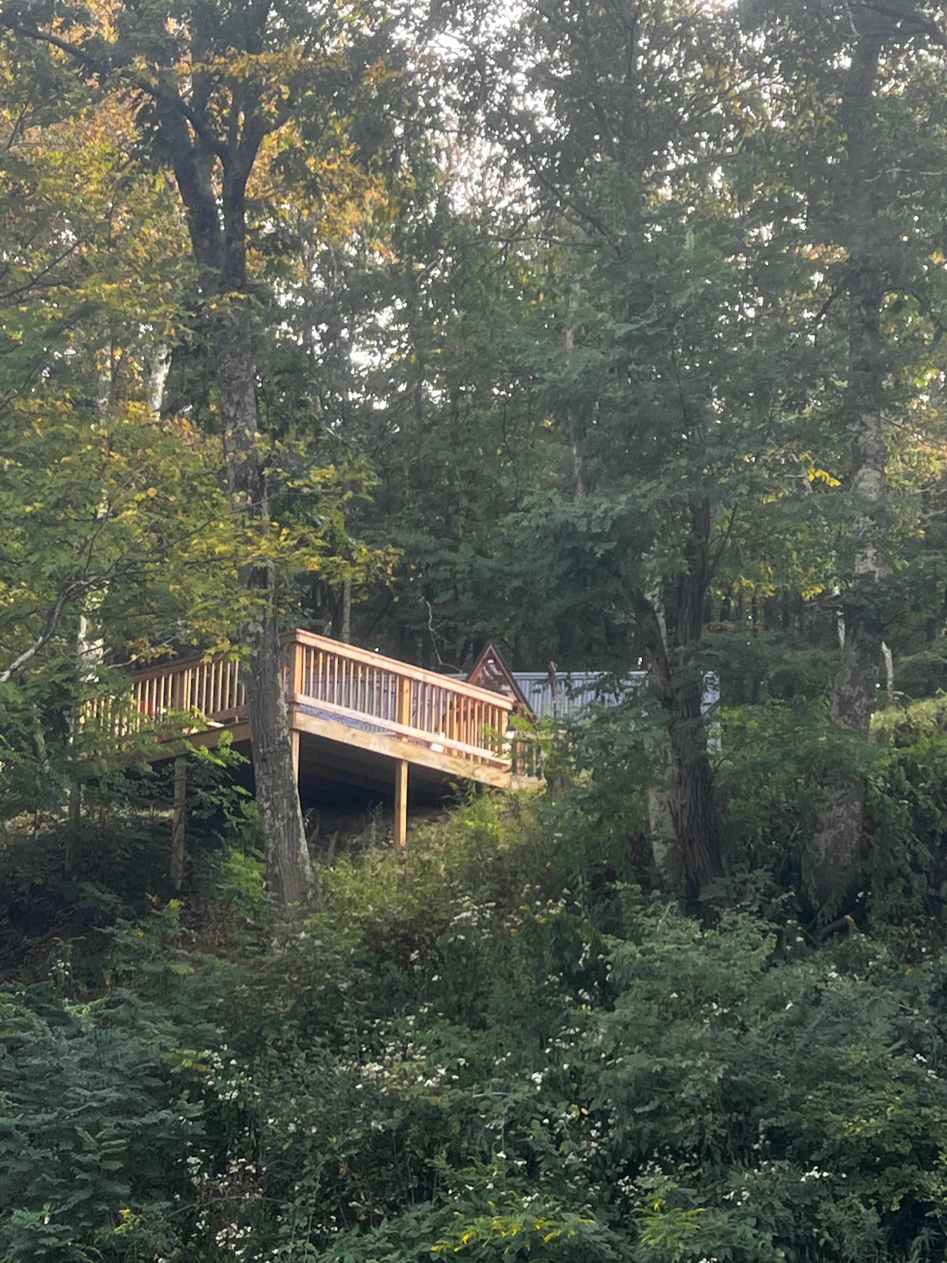 Overlook cabin from the lake
