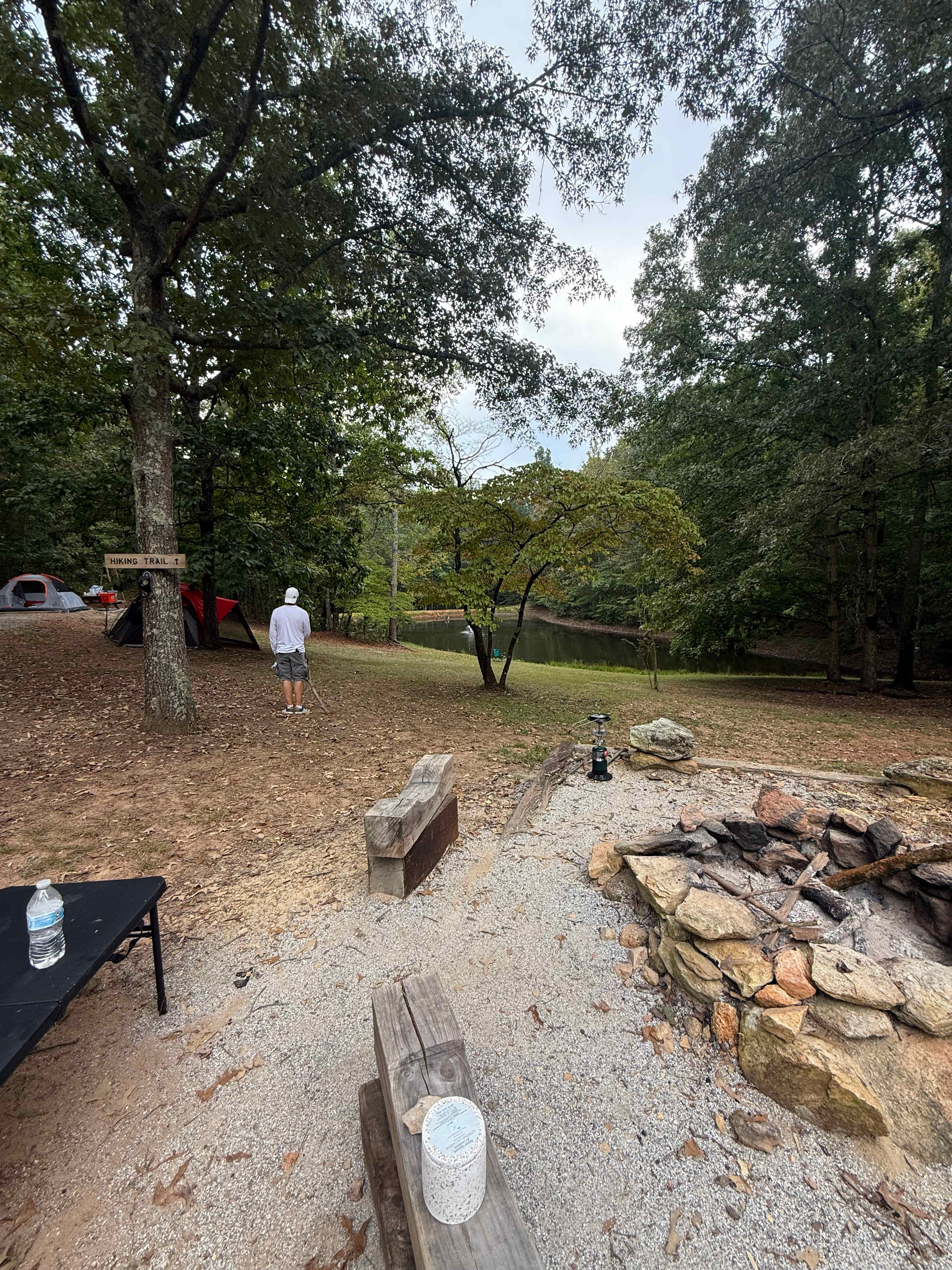 Site 1 pit and the view from sites 1-3-4