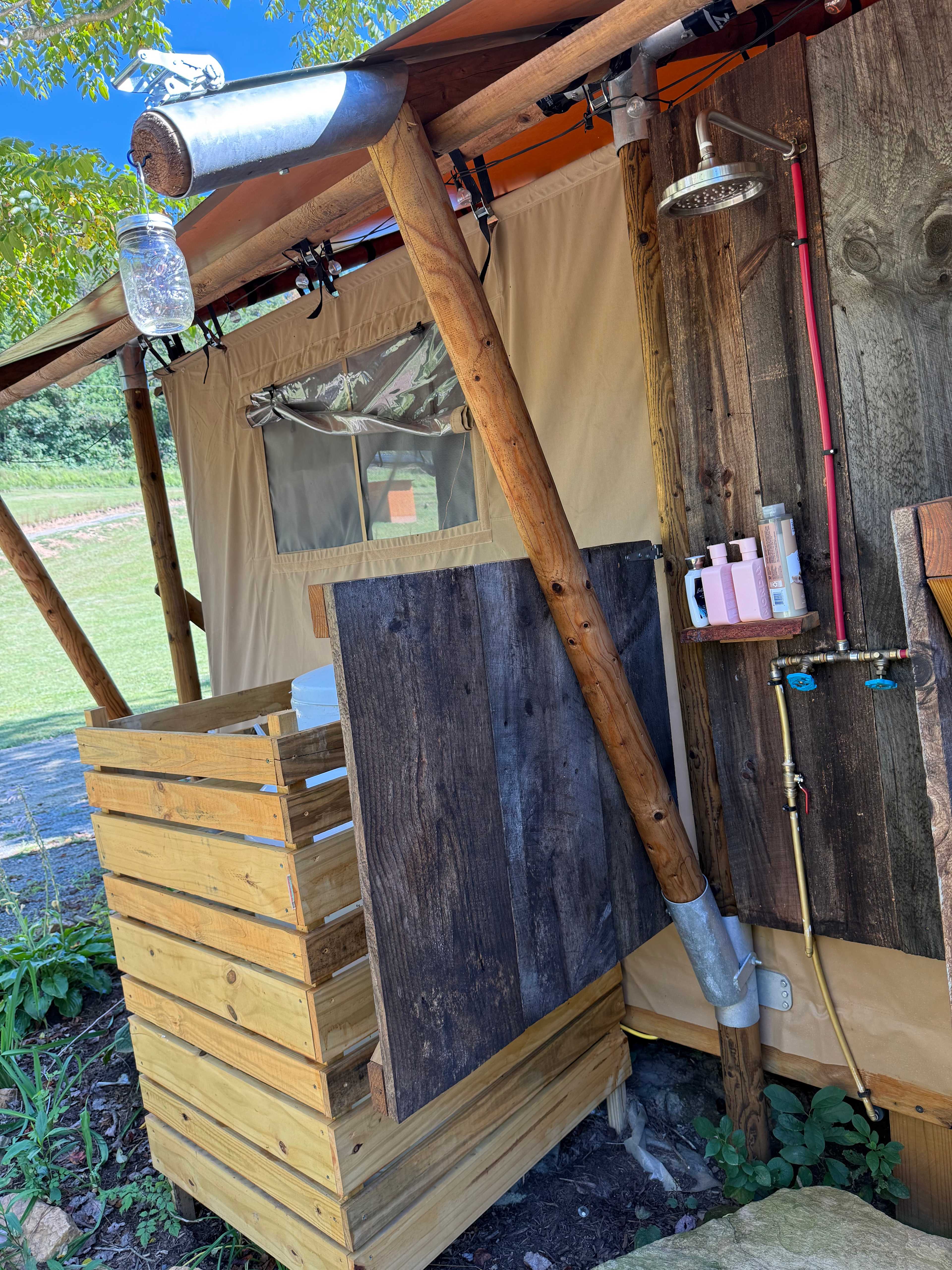 Firefly  tent on the creek bank